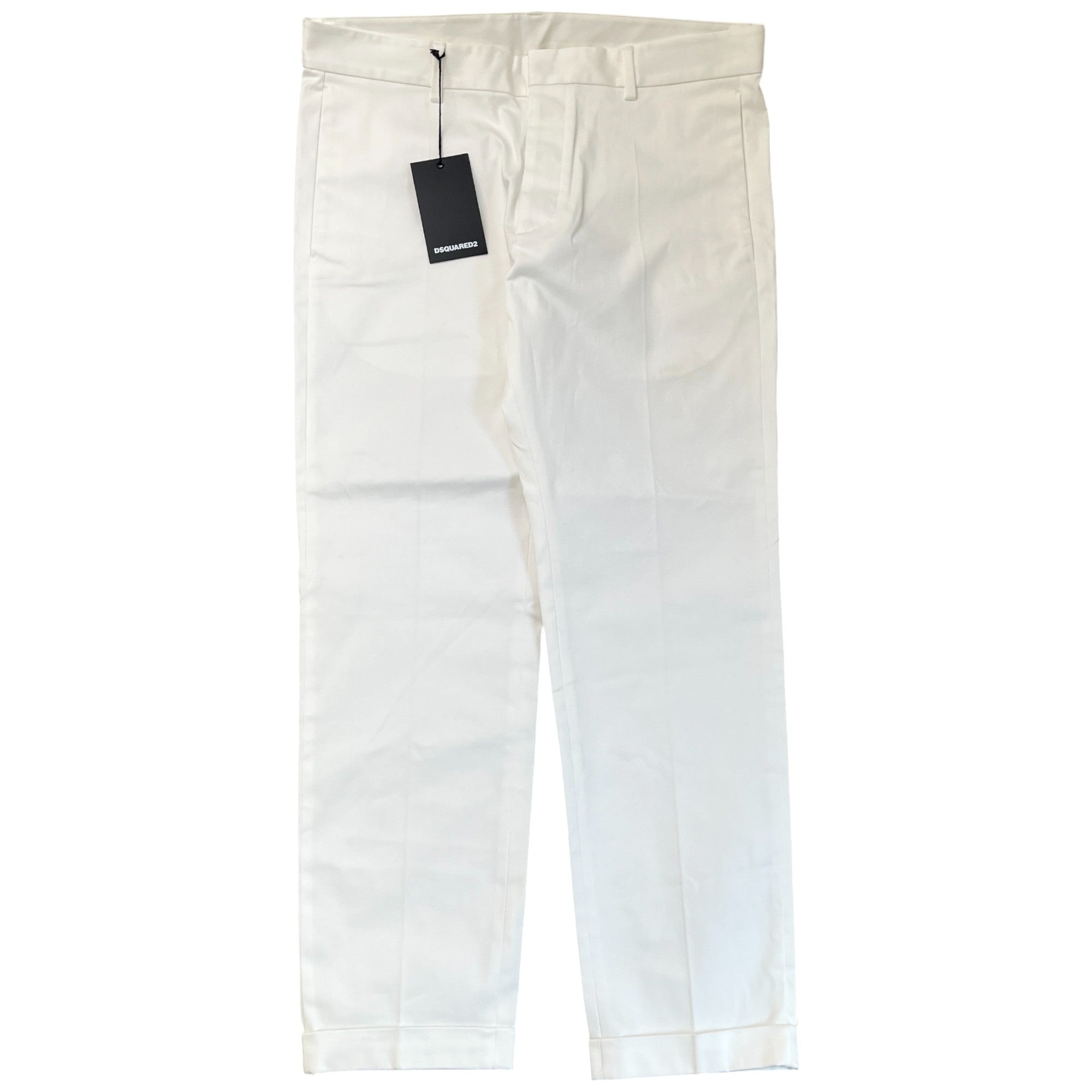 Men's Plaque Logo Trousers White Size IT 48 / UK 32