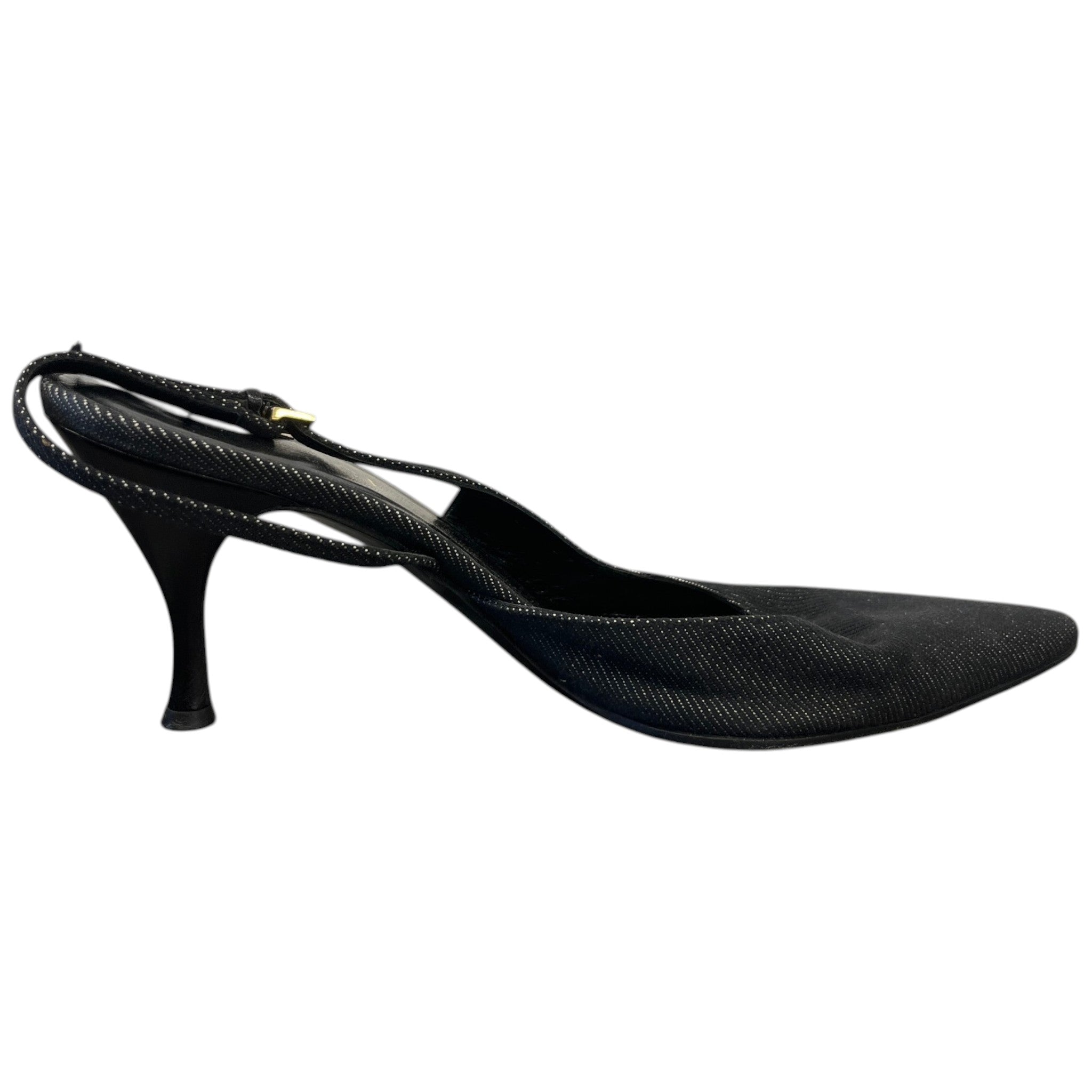Women's Pointed Toe Slingbacks Heels Black Size EU 38.5 / UK 5.5