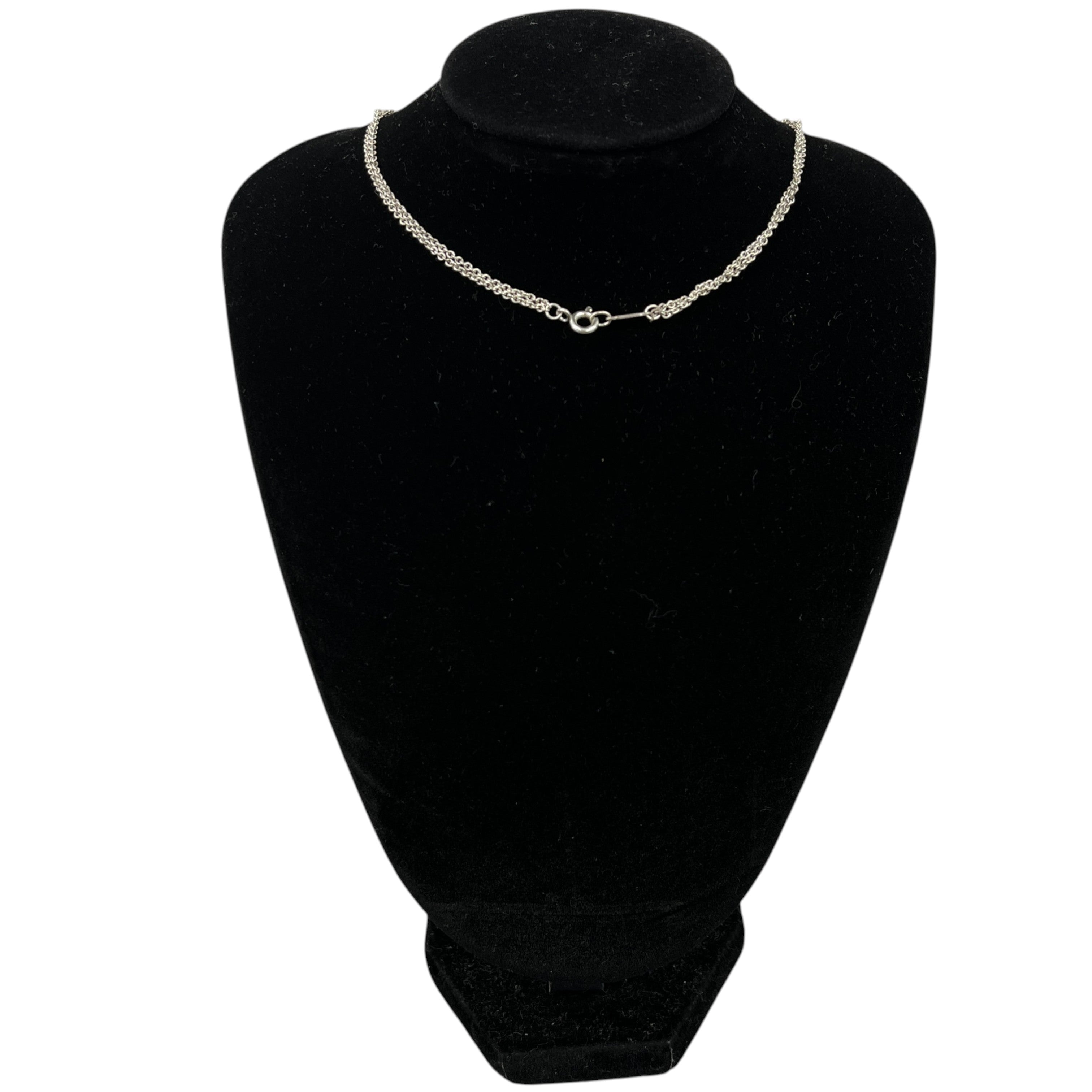 Women's Double Chain Infinity Necklace Silver