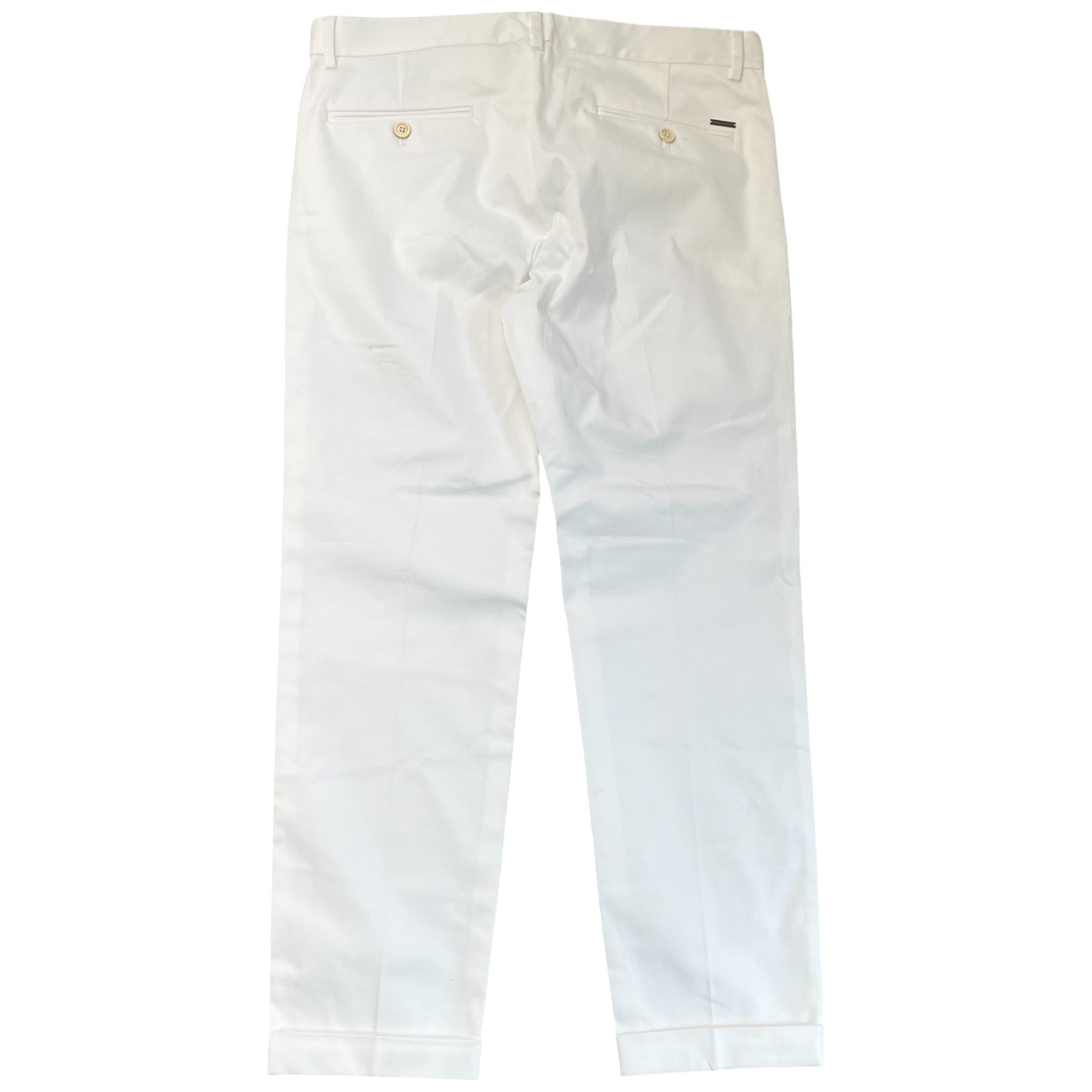 Men's Plaque Logo Trousers White Size IT 48 / UK 32