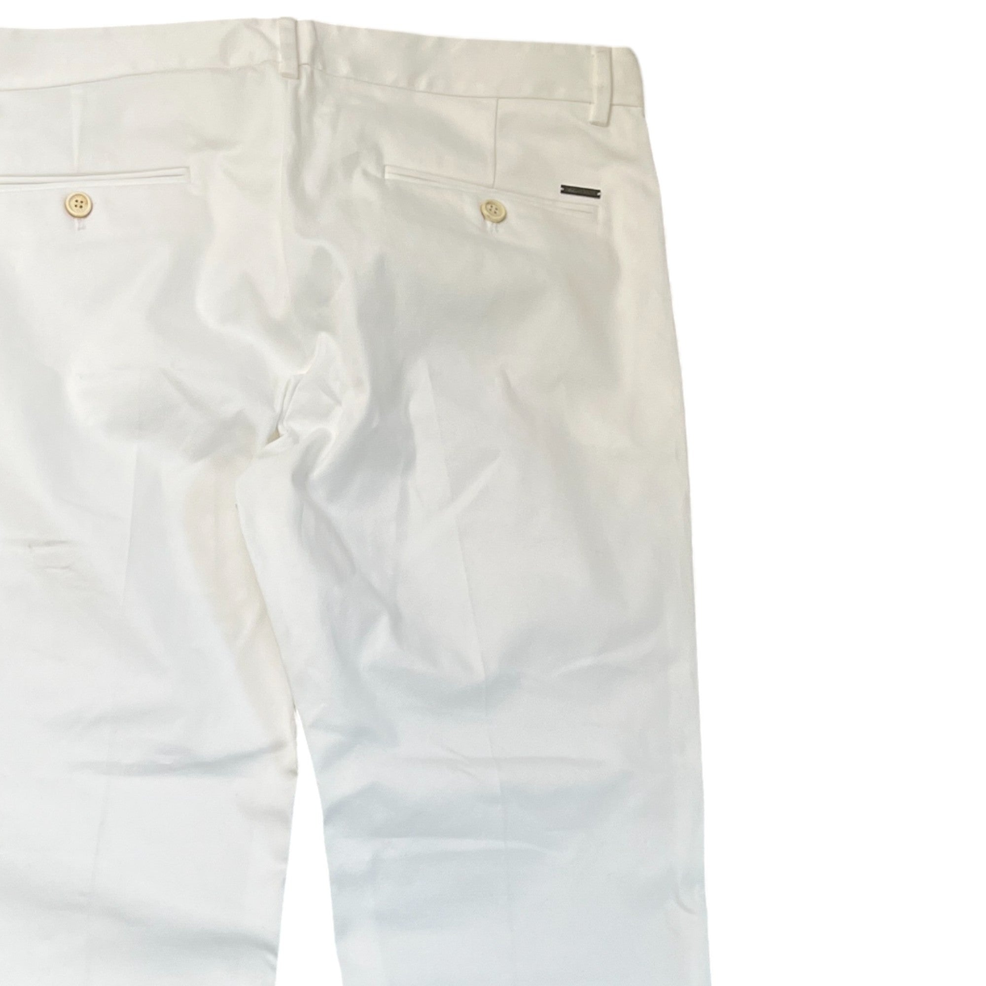 Men's Plaque Logo Trousers White Size IT 48 / UK 32