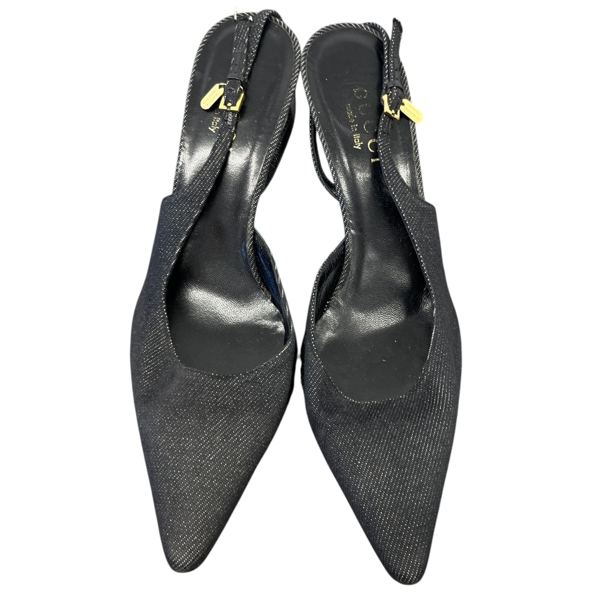 Women's Pointed Toe Slingbacks Heels Black Size EU 38.5 / UK 5.5