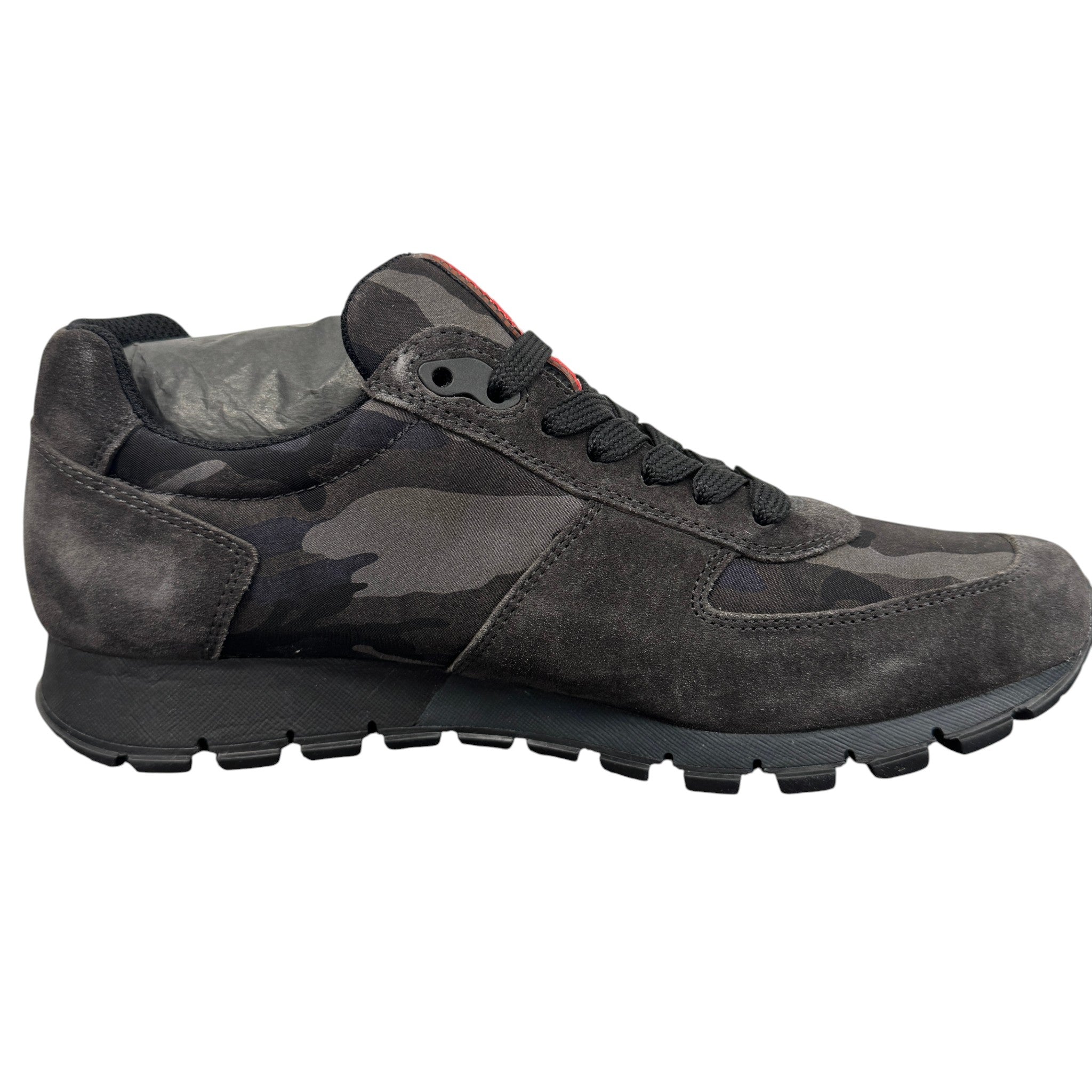 Men's Camo Runner Low Trainers Grey Size EU 40.5 / UK 6.5