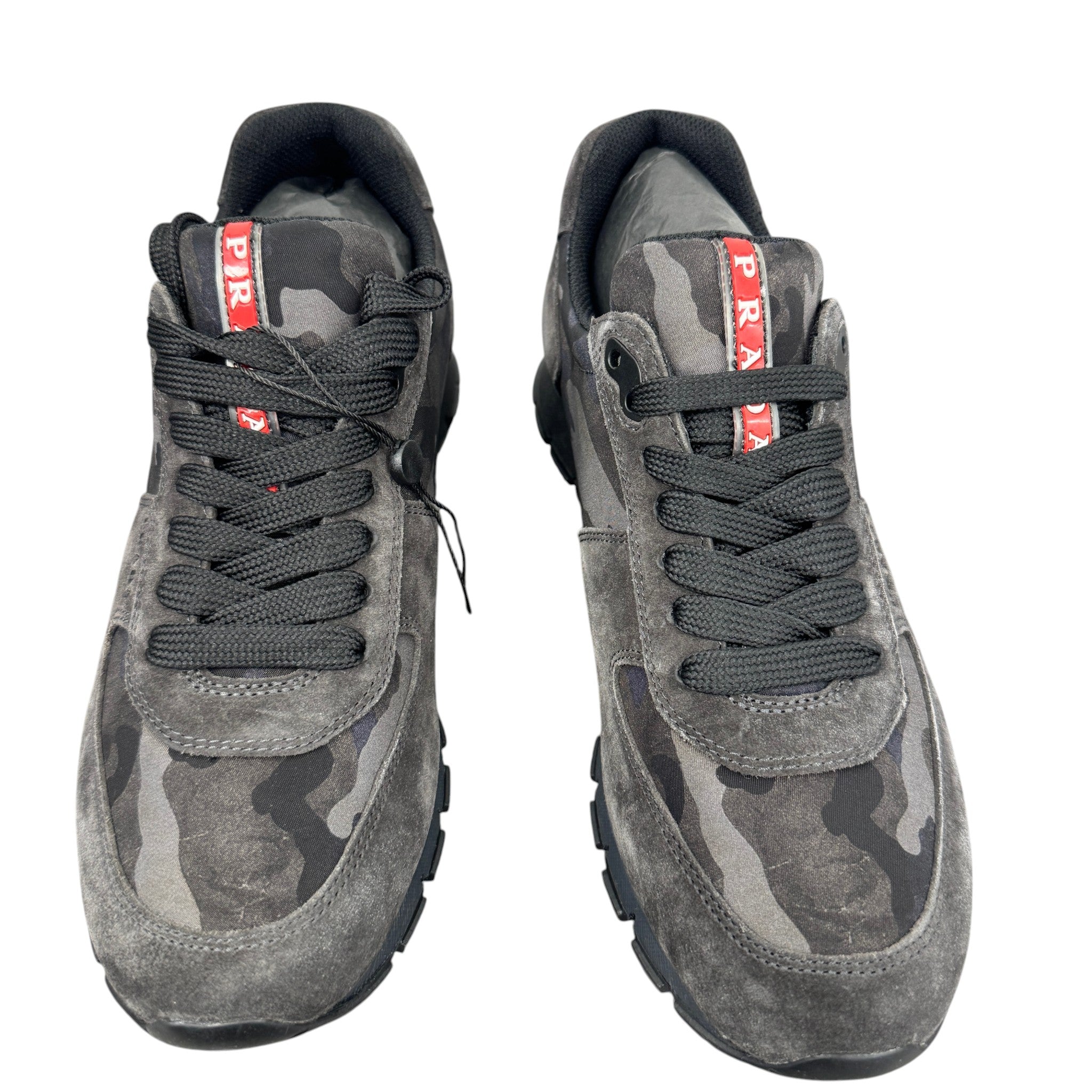 Men's Camo Runner Low Trainers Grey Size EU 40.5 / UK 6.5