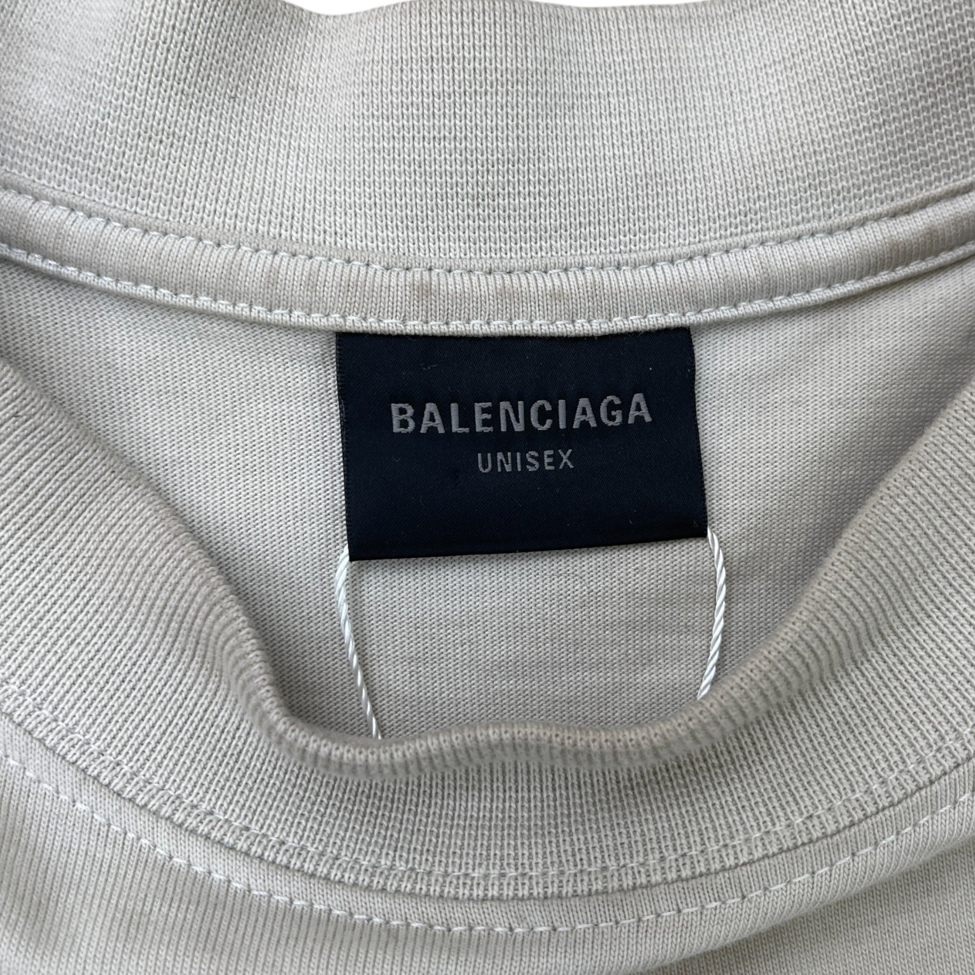 Men's Las Vegas Logo Print T-Shirt Beige Size XXS