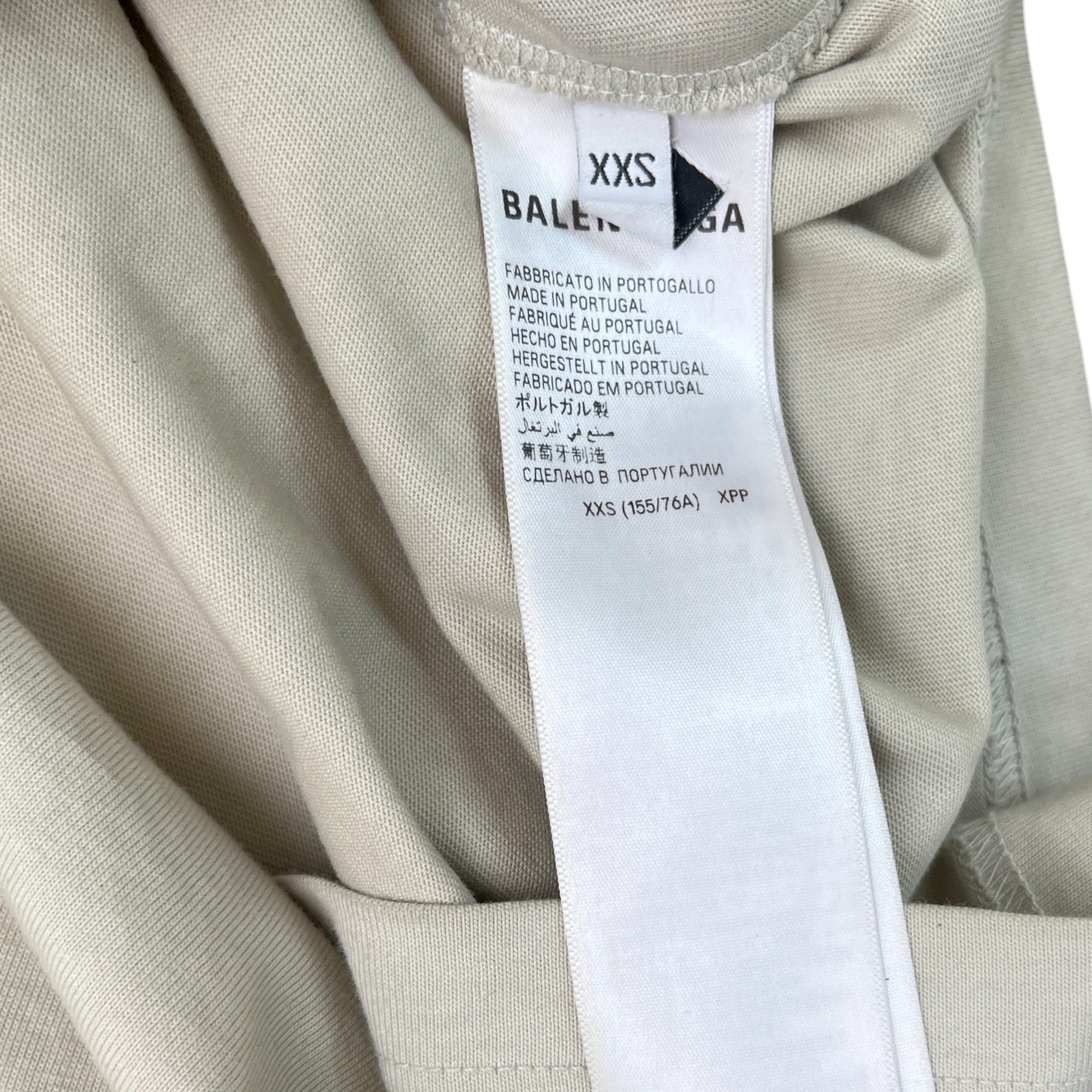 Men's Las Vegas Logo Print T-Shirt Beige Size XXS