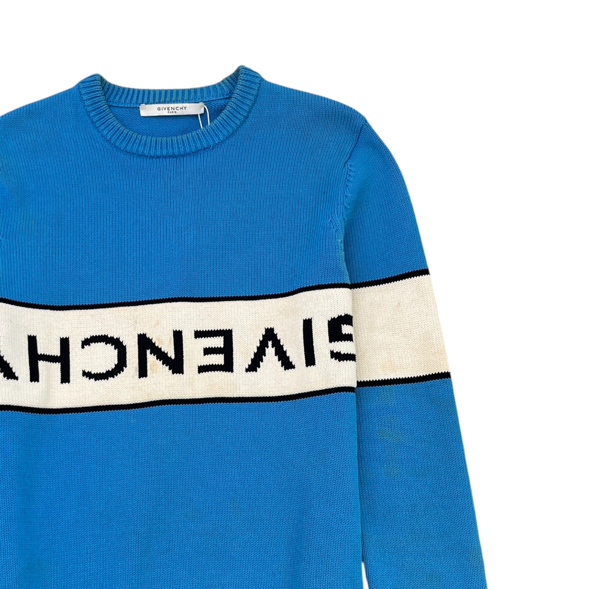 Men's Reverse Logo Jumper Blue Size M