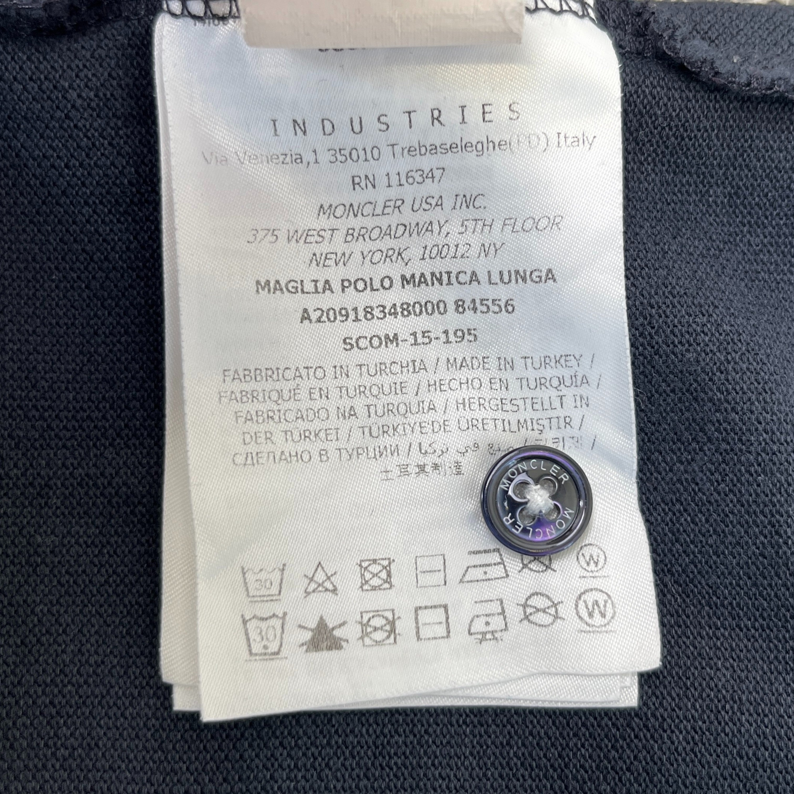Men's Maglia Polo Shirt Black Size L