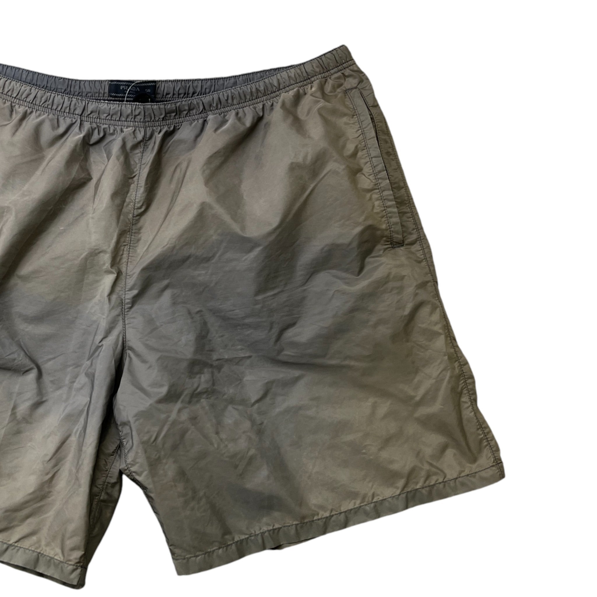 Men's Tab Logo Swim Shorts Khaki Size XXXL