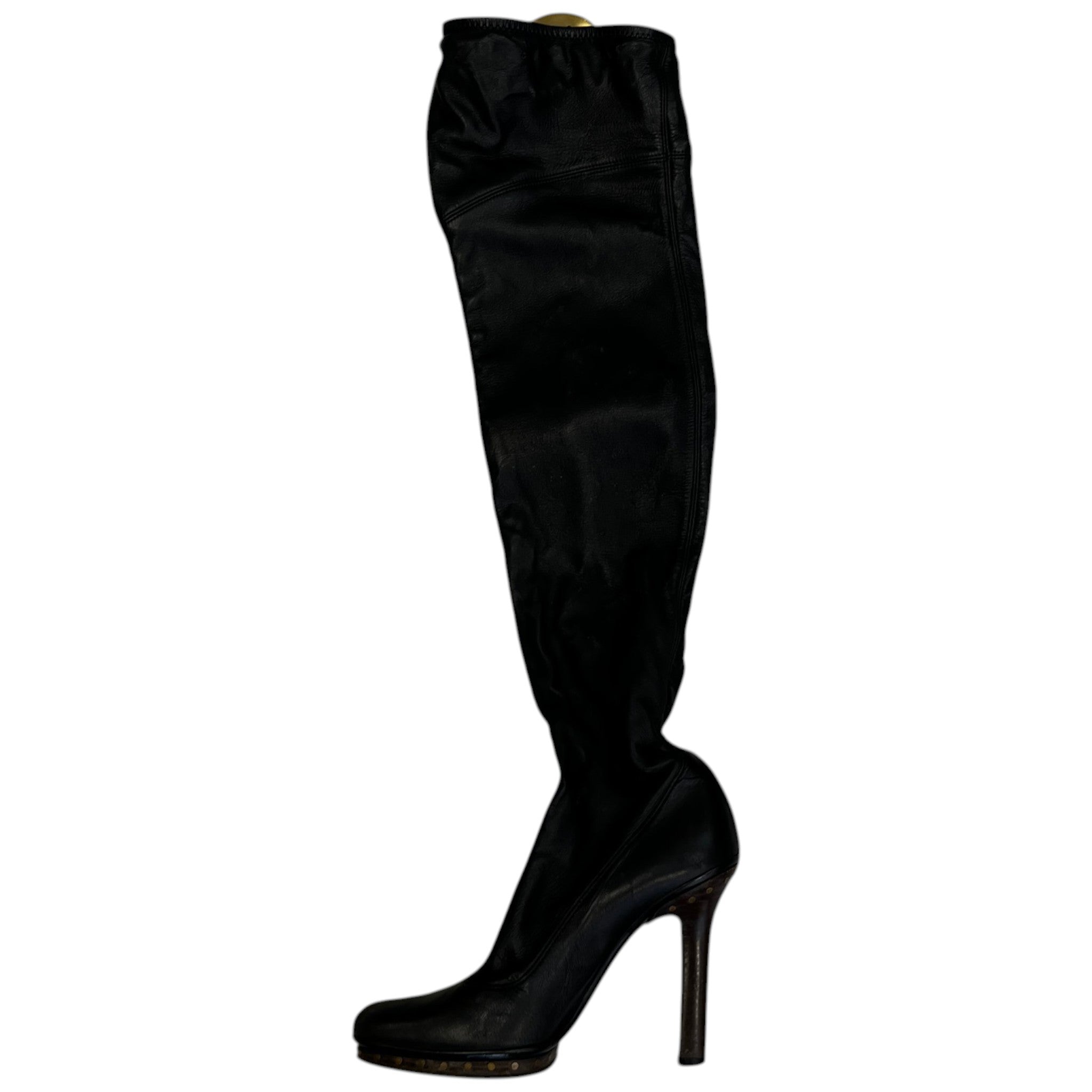 Women's Interlocking G Knee High Boots Black Size EU 37 / UK 4