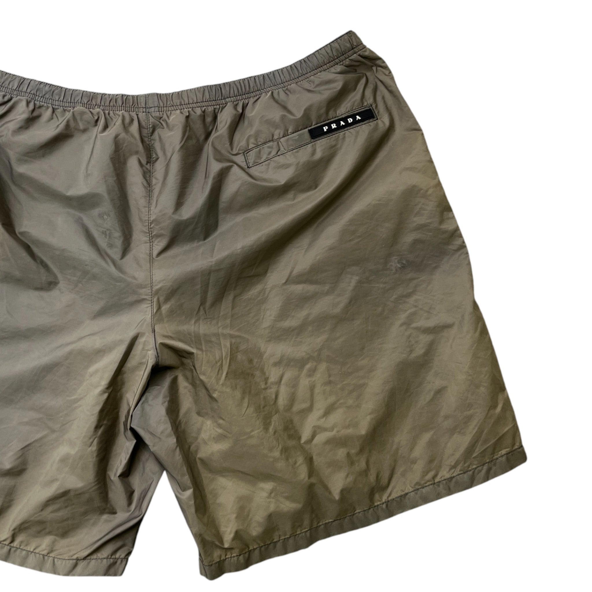 Men's Tab Logo Swim Shorts Khaki Size XXXL