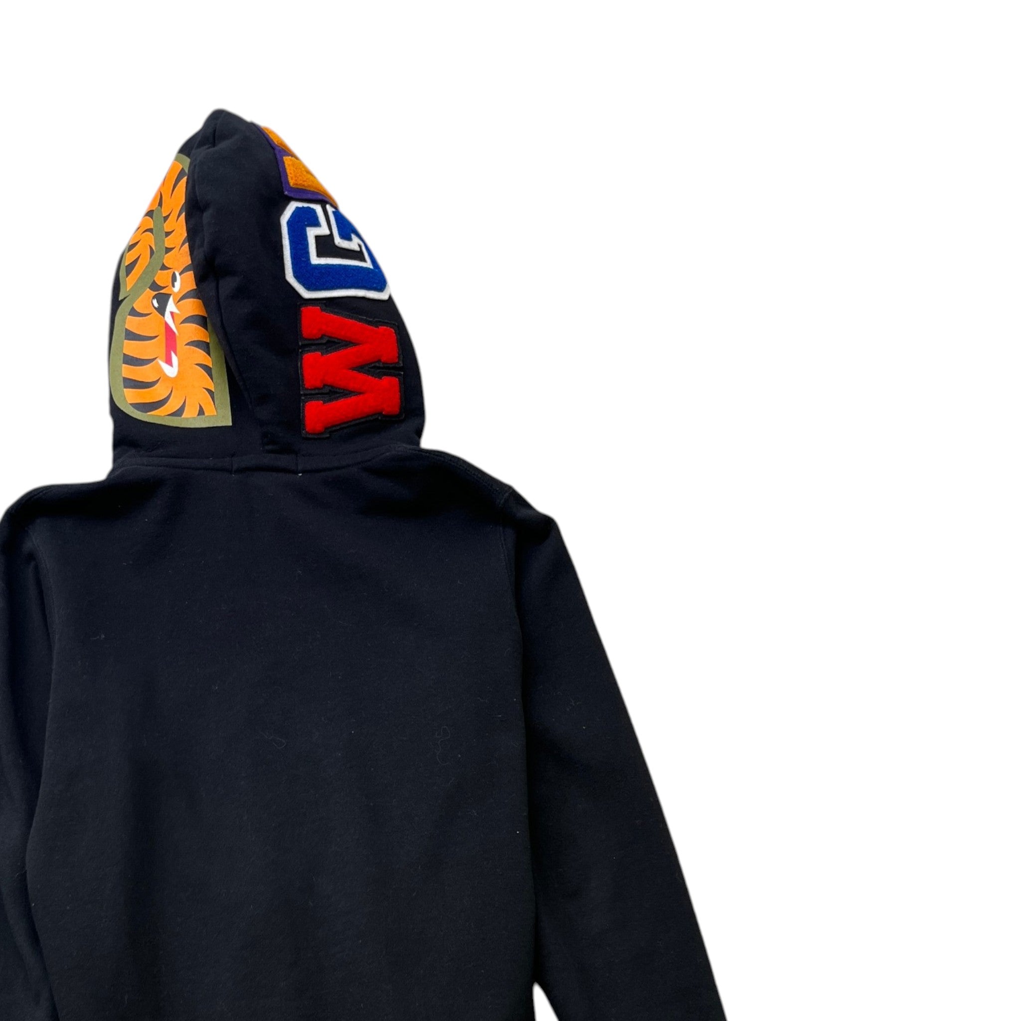 Men's Shark Full Zip Hoodie Black Size S