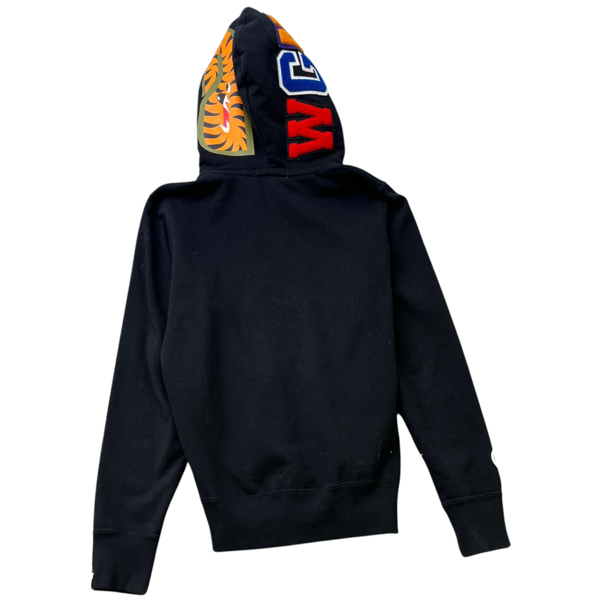 Men's Shark Full Zip Hoodie Black Size S