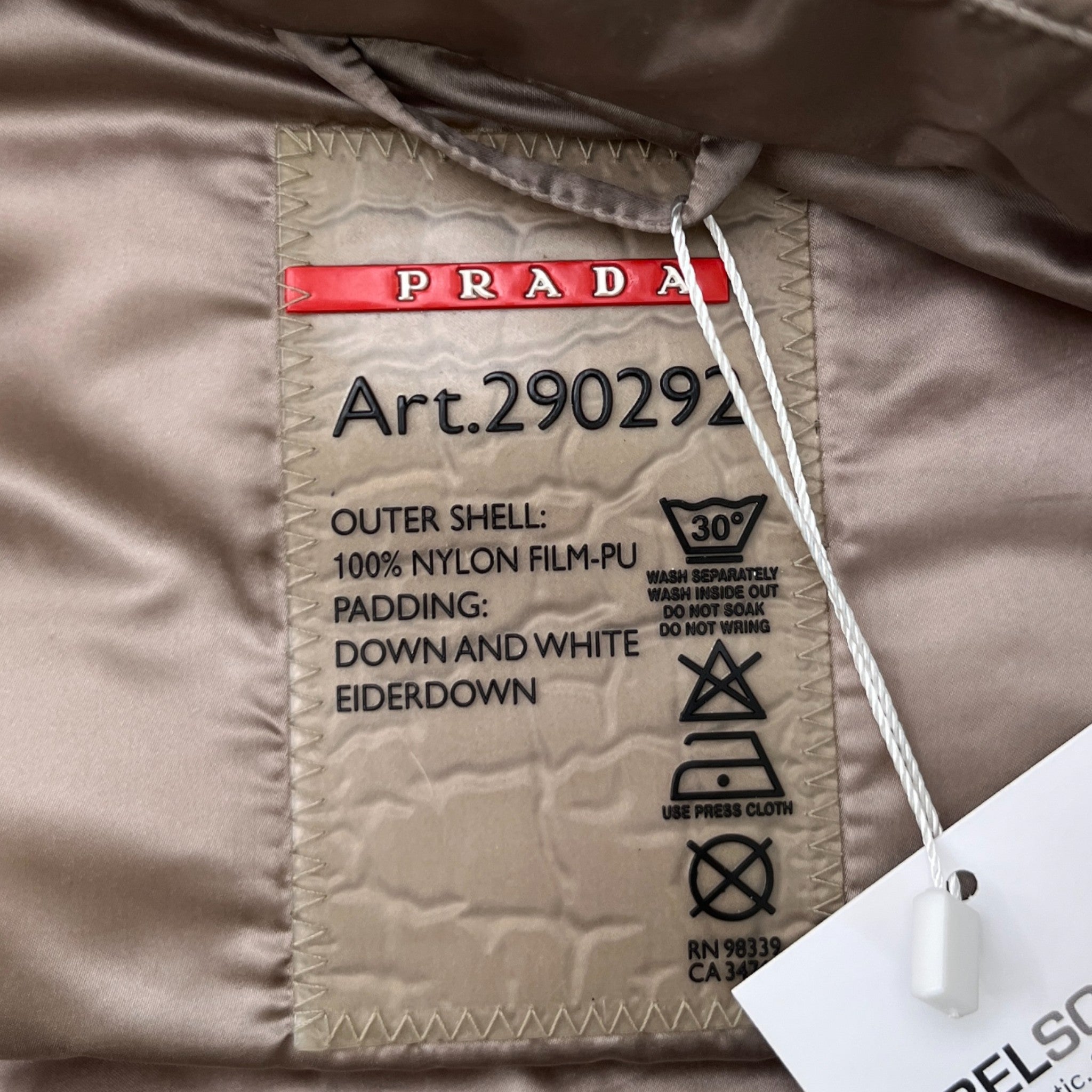 Women's Plaque Logo Down Jacket Grey Size IT 42 / UK 10