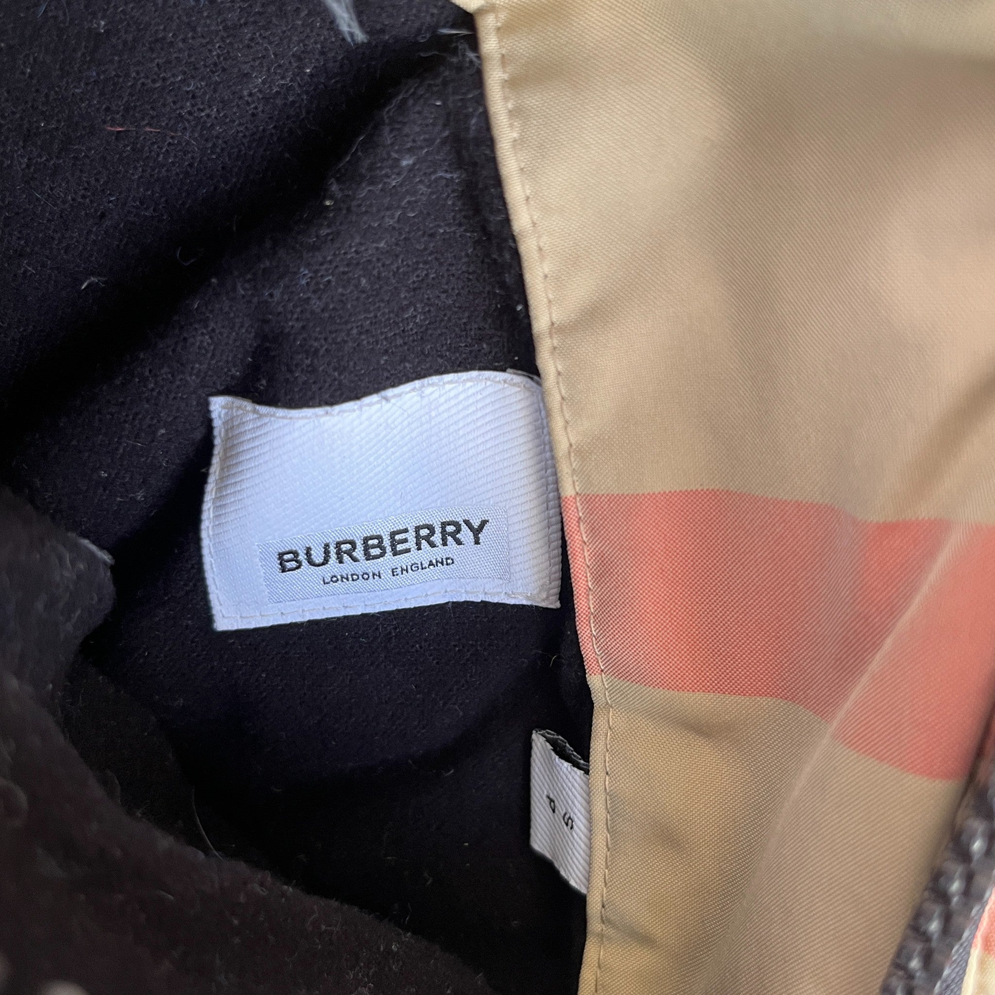 Men's Reversible Check Down Jacket Black Size S