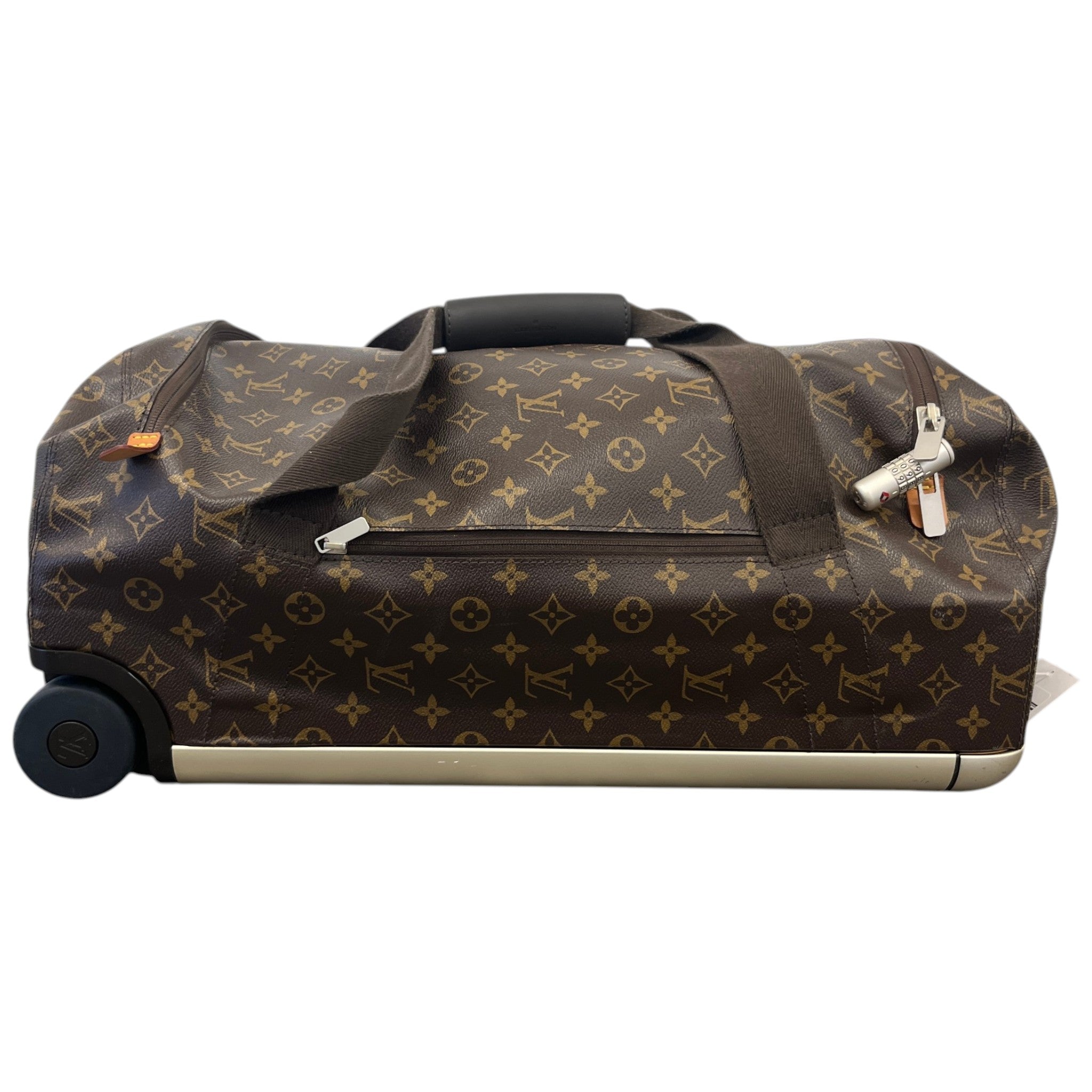 Men's Monogram Canvas Horizon Soft Duffle 55 Suitcase Brown
