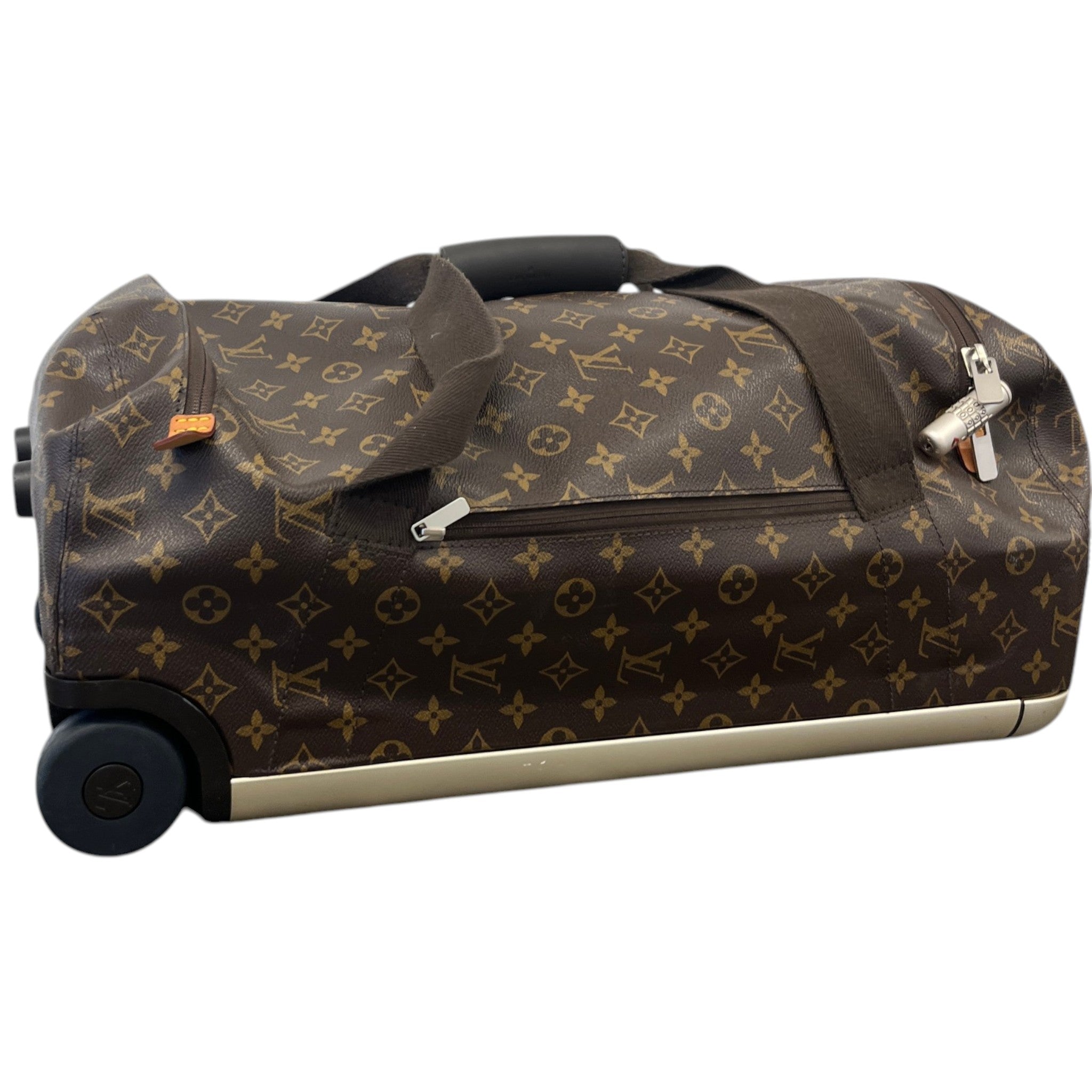 Men's Monogram Canvas Horizon Soft Duffle 55 Suitcase Brown