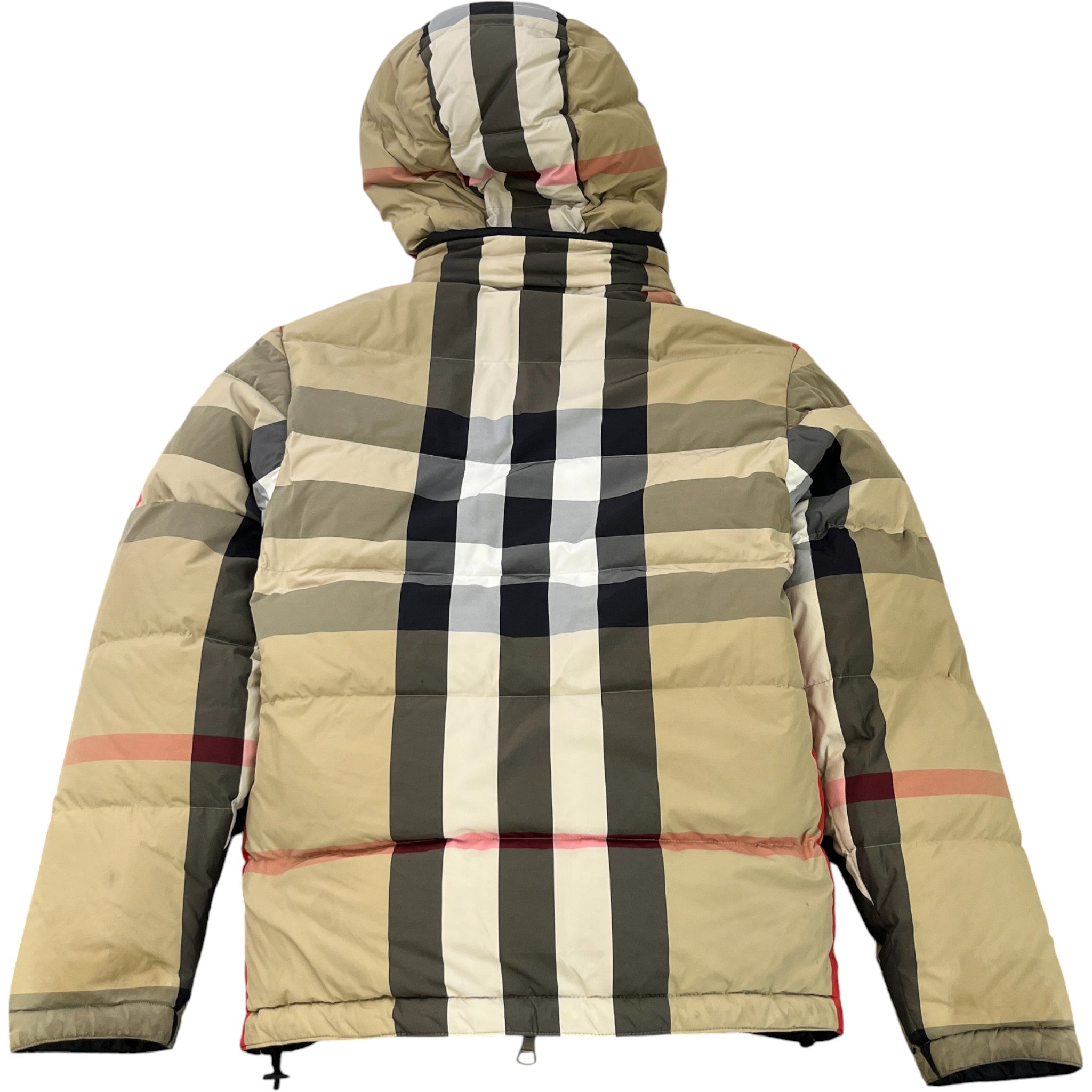 Men's Reversible Check Down Jacket Black Size S