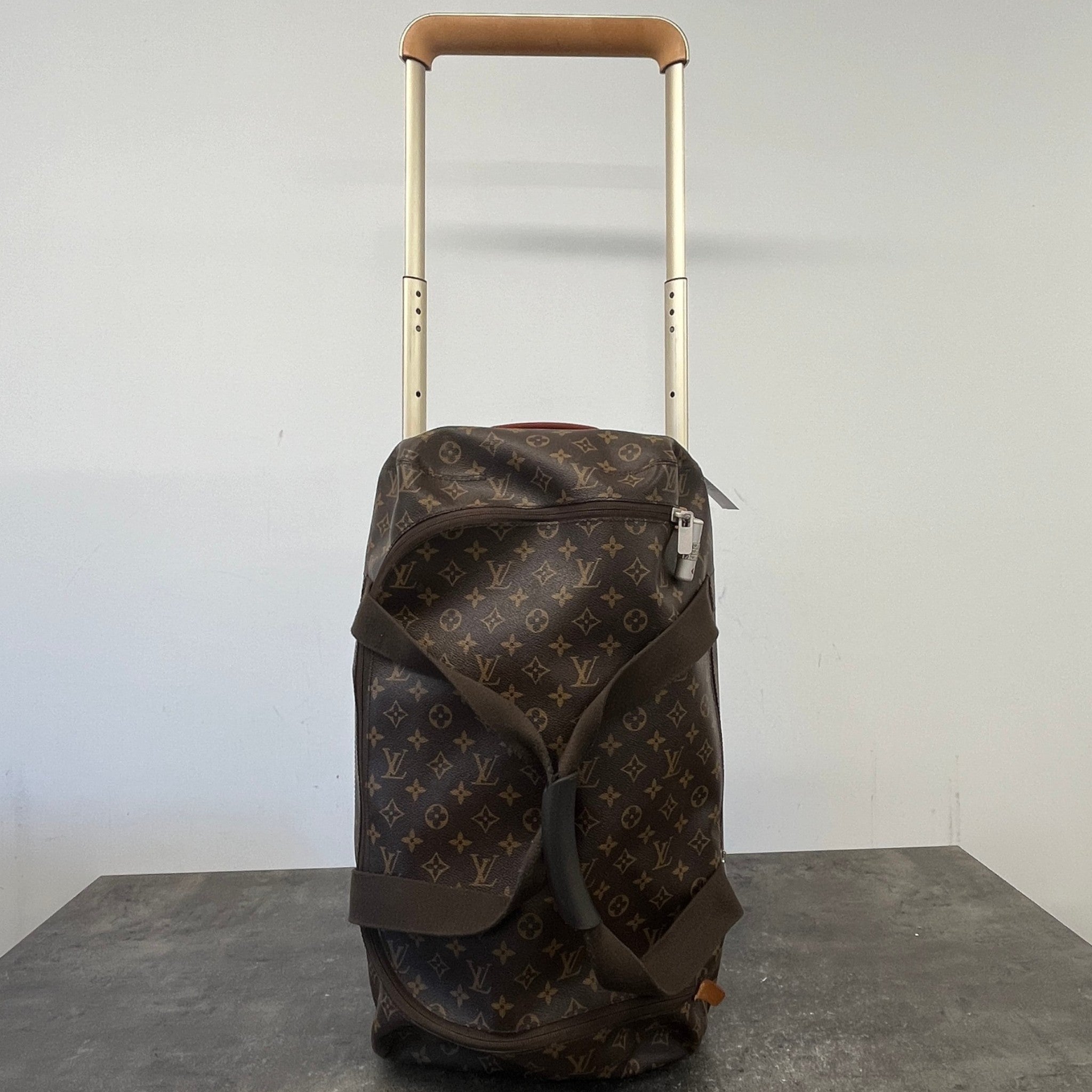 Men's Monogram Canvas Horizon Soft Duffle 55 Suitcase Brown