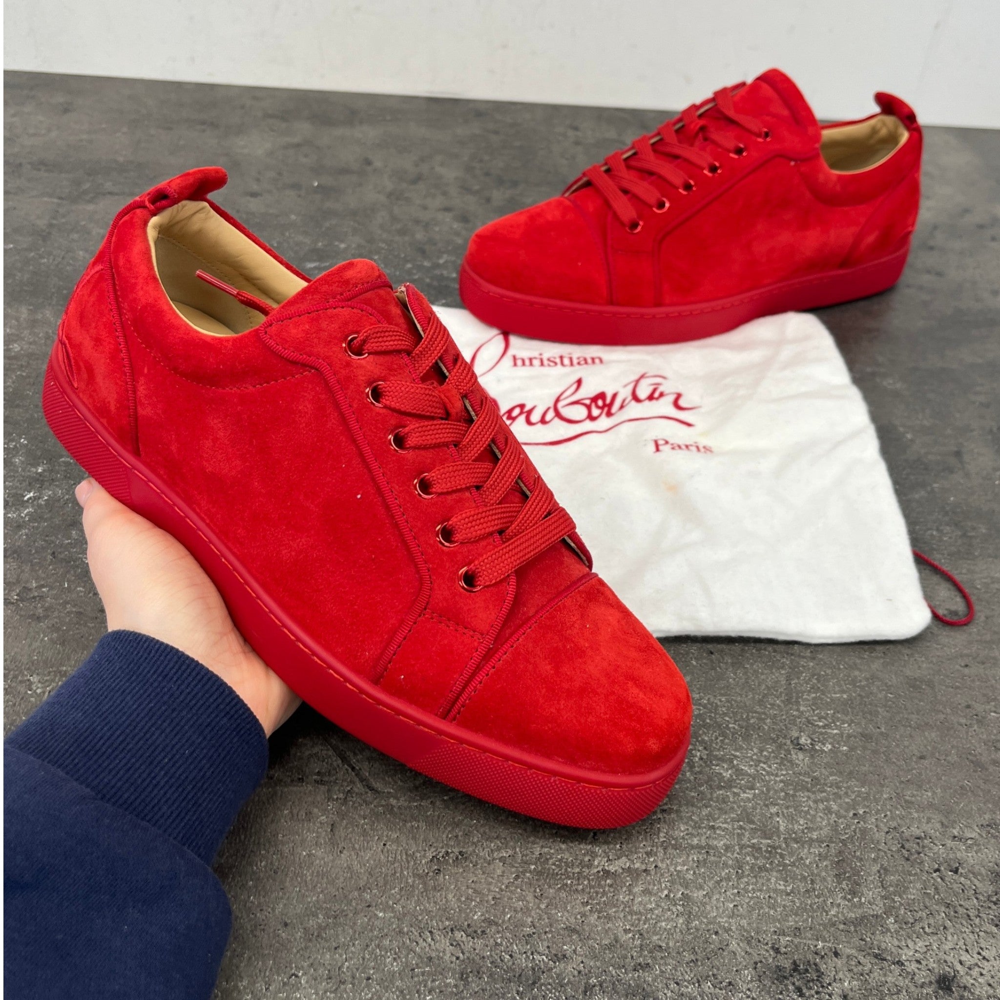 Men's Louis Junior Flat Low Trainers Red Size EU 41 / UK 7