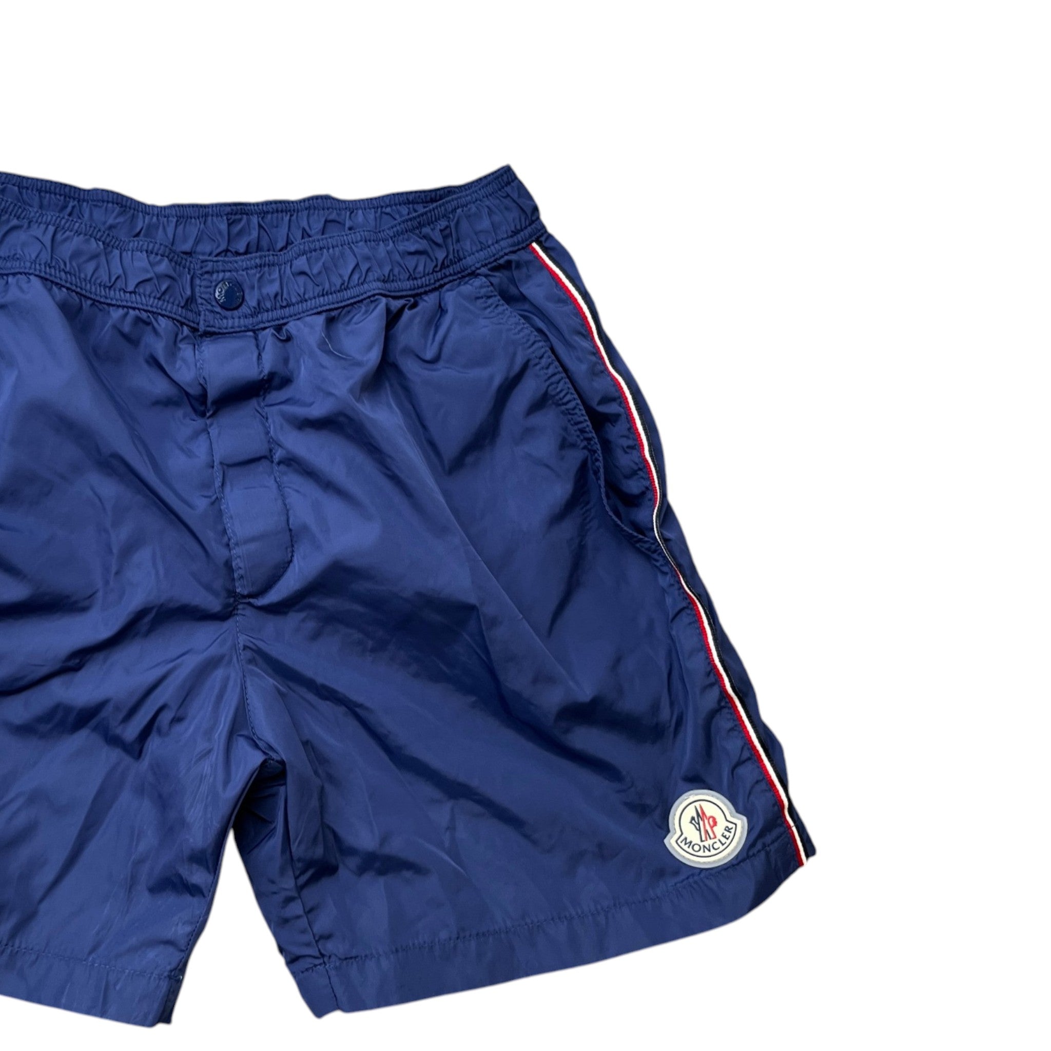 Men's Logo Patch Boys 12Years Swim Shorts Blue Size XXS