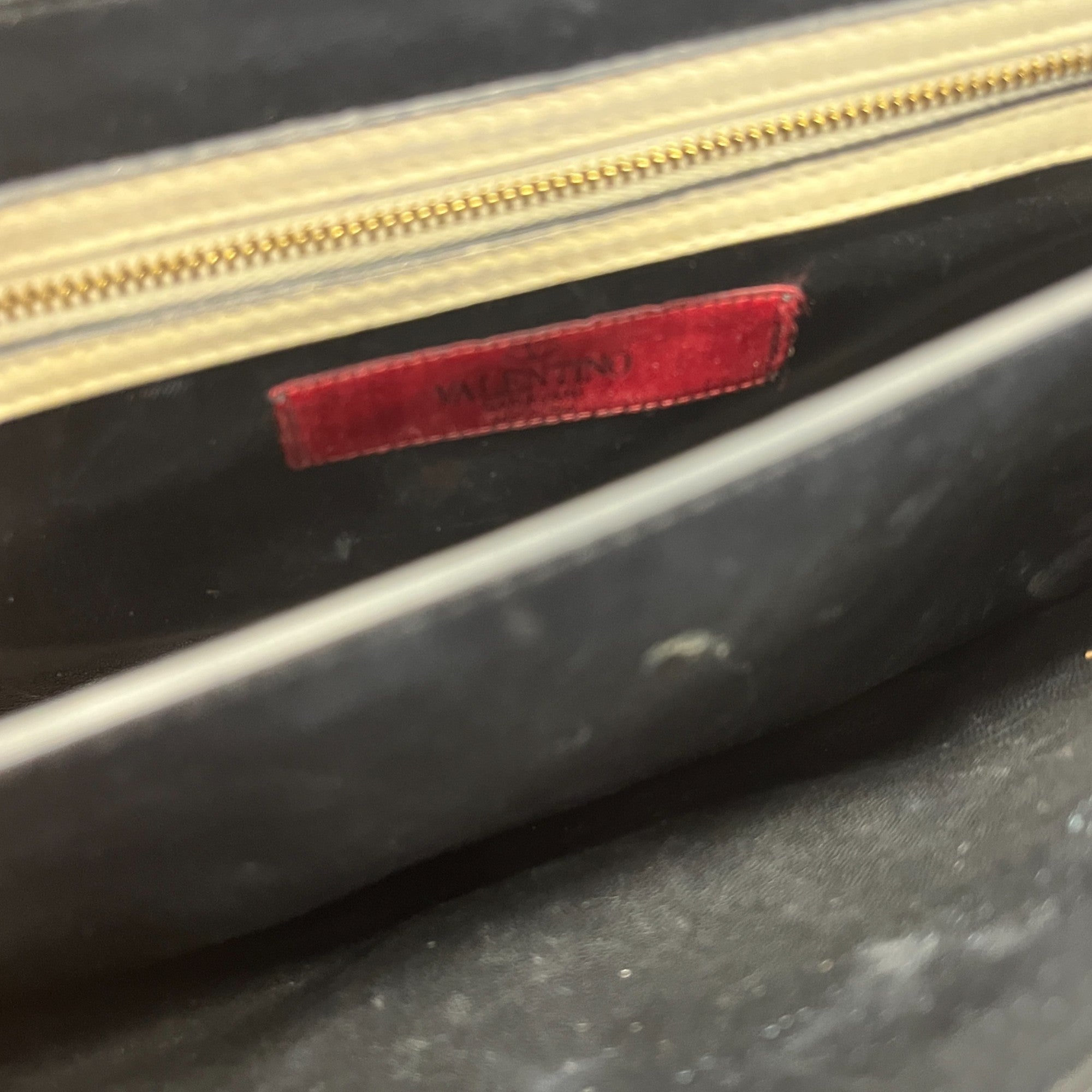 Women's B-Rockstud Striped Handbag White