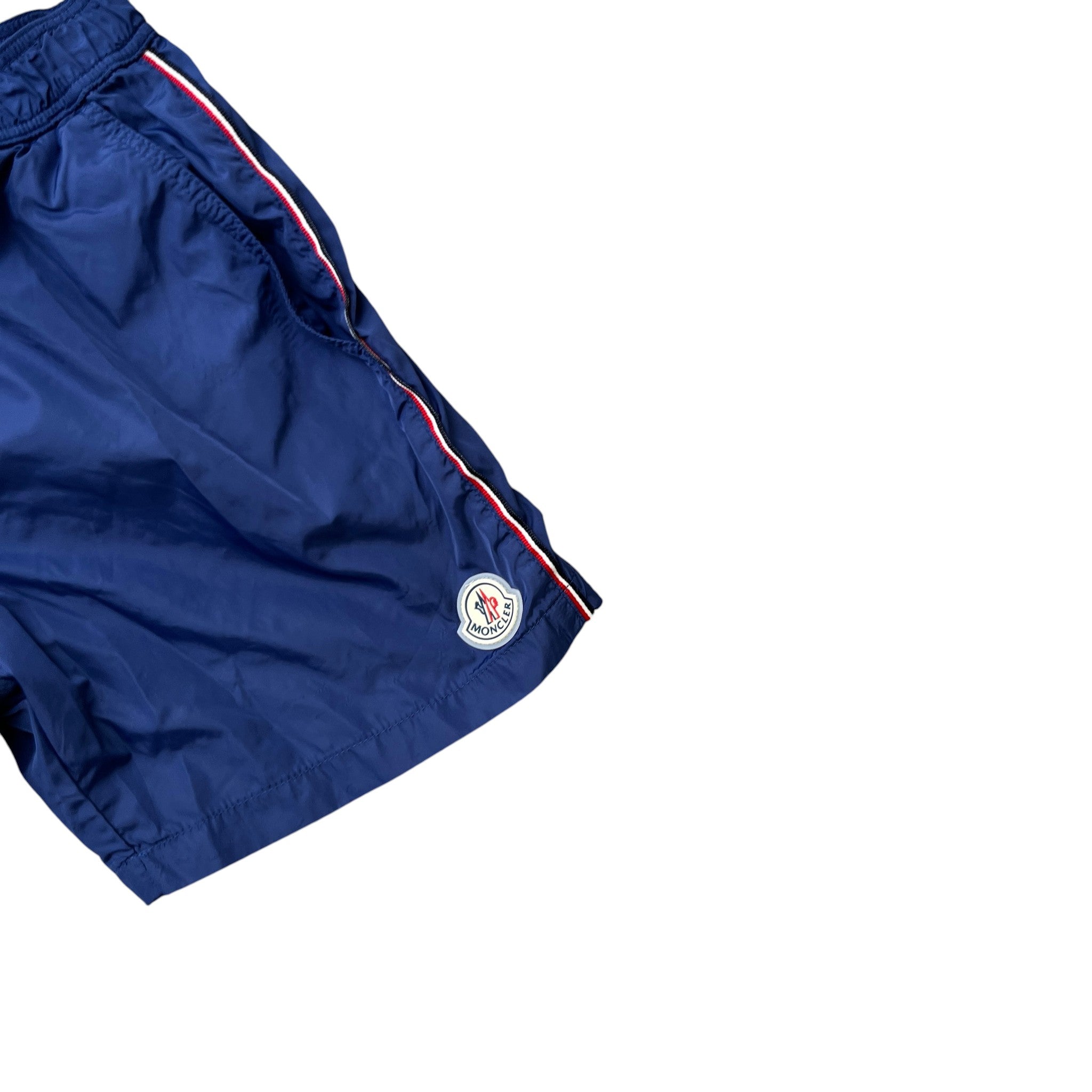 Men's Logo Patch Boys 12Years Swim Shorts Blue Size XXS