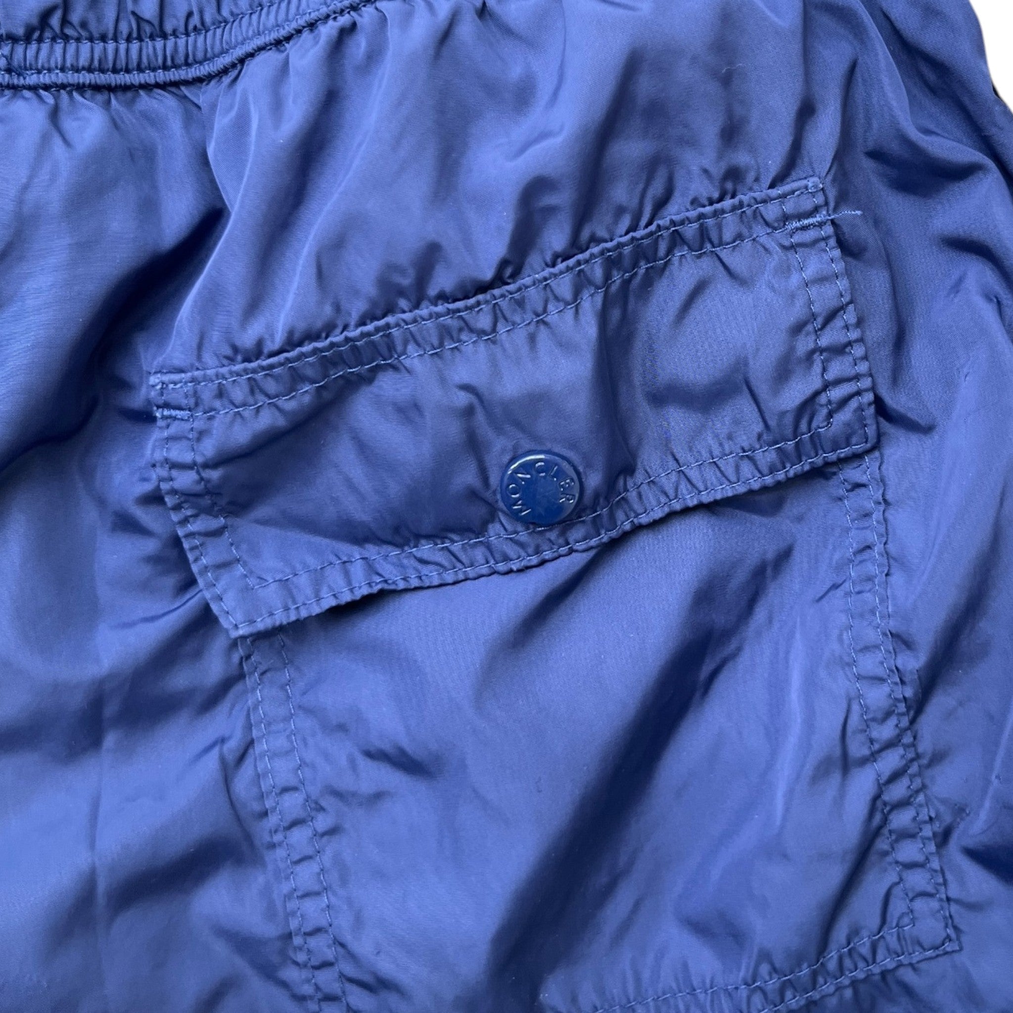 Men's Logo Patch Boys 12Years Swim Shorts Blue Size XXS