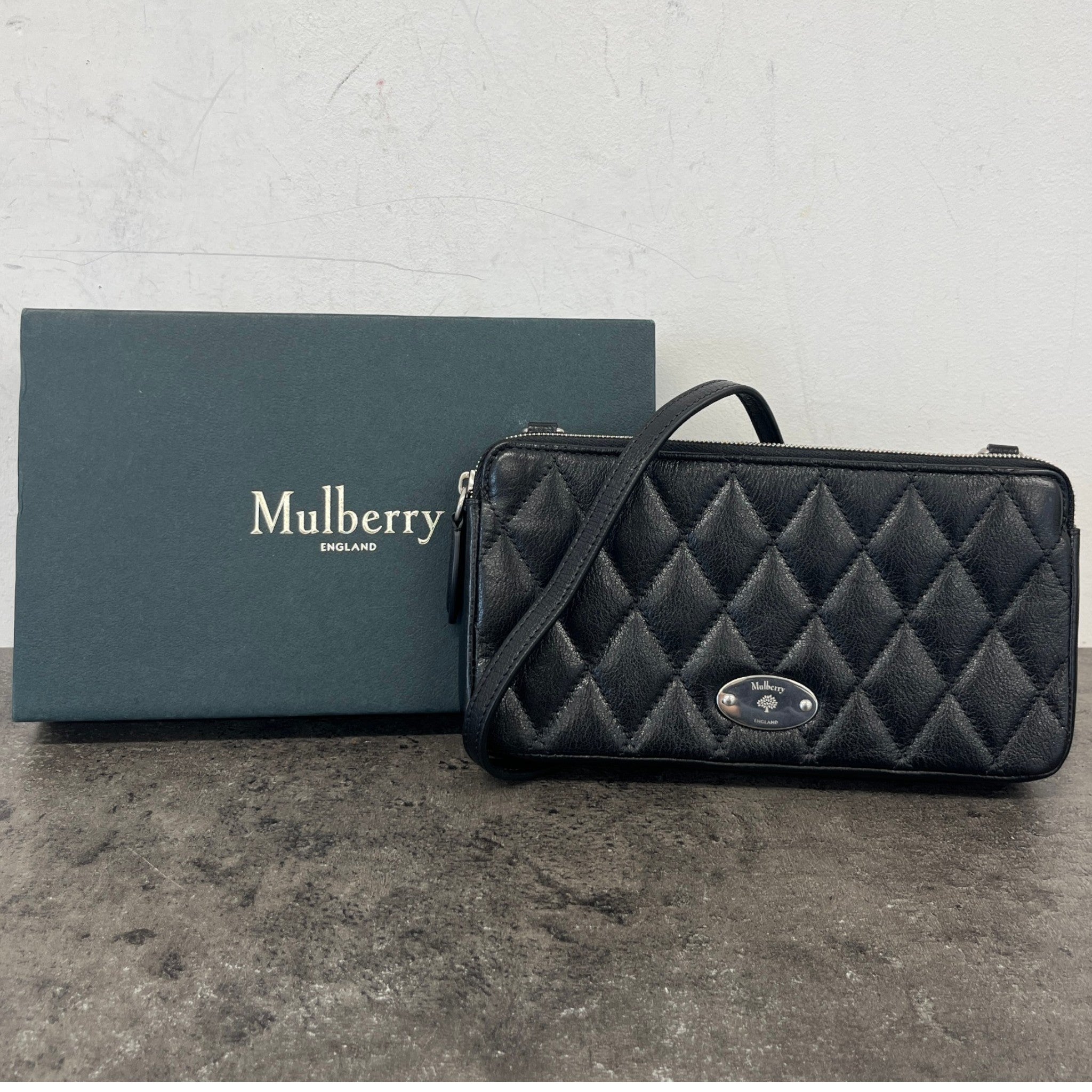 Women's East West Quilted Pouch Bag Black
