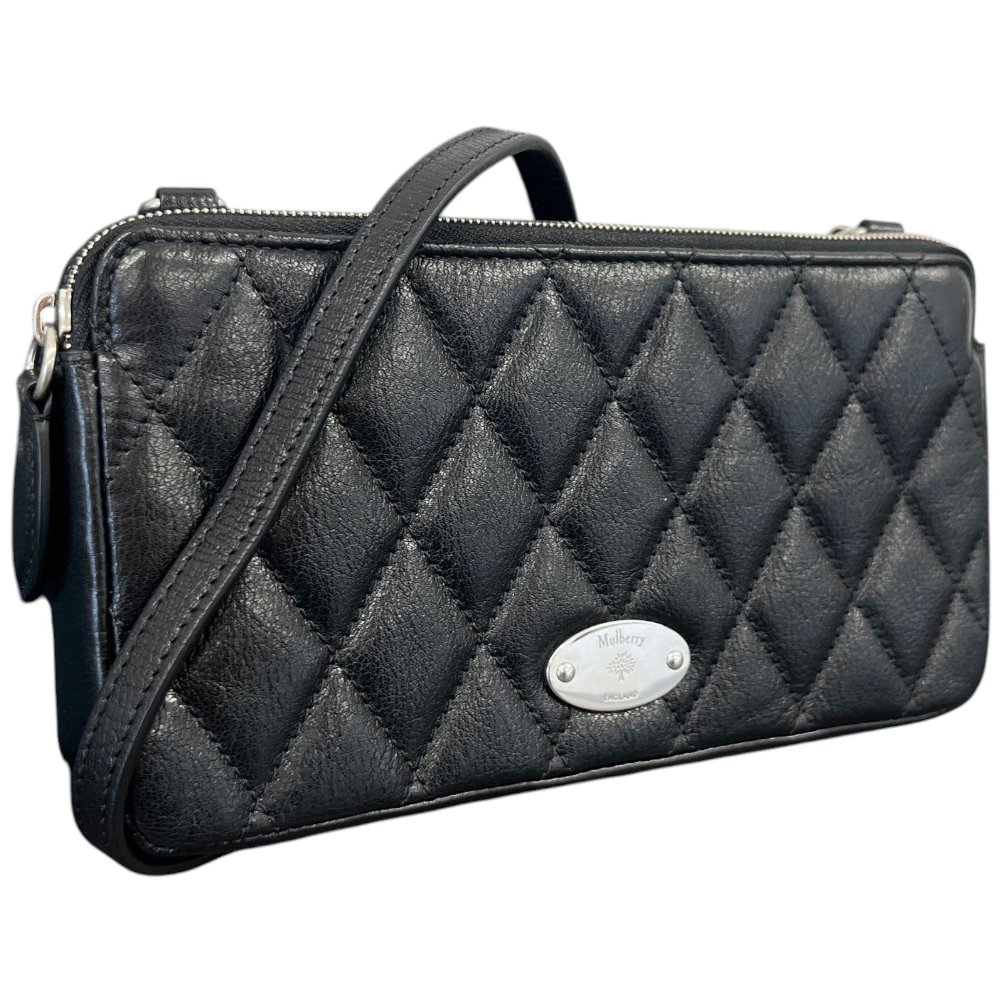 Women's East West Quilted Pouch Bag Black