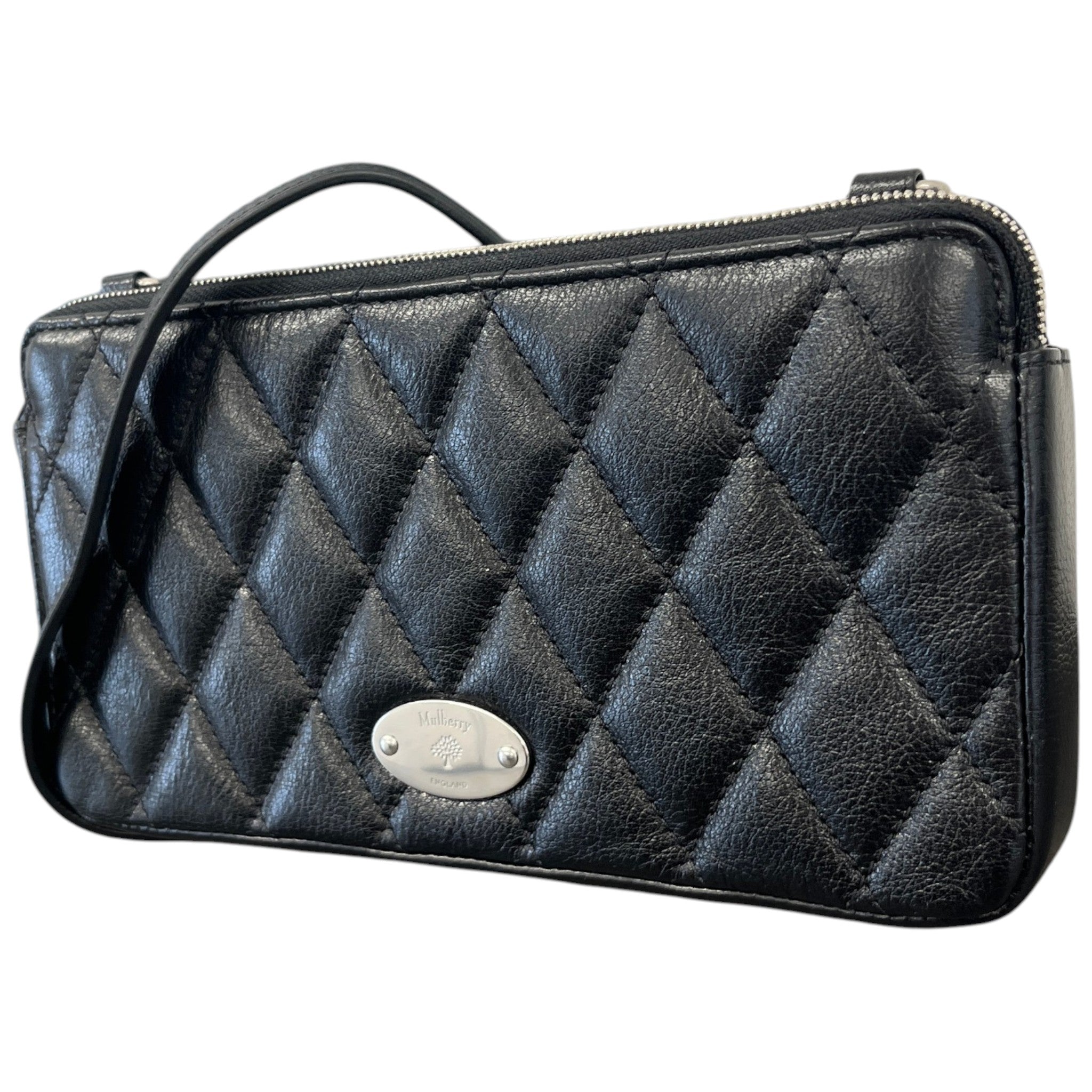 Women's East West Quilted Pouch Bag Black