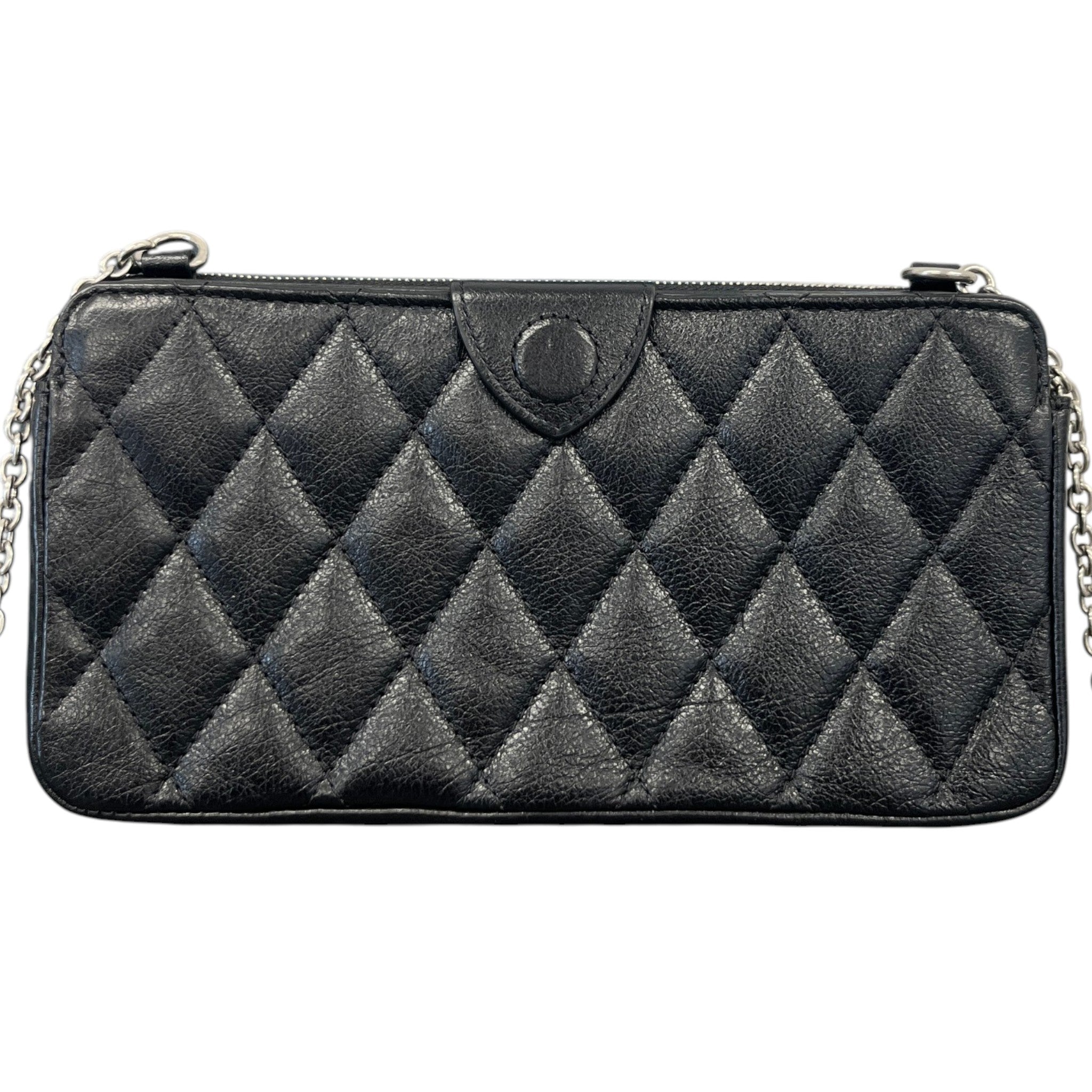 Women's East West Quilted Pouch Bag Black