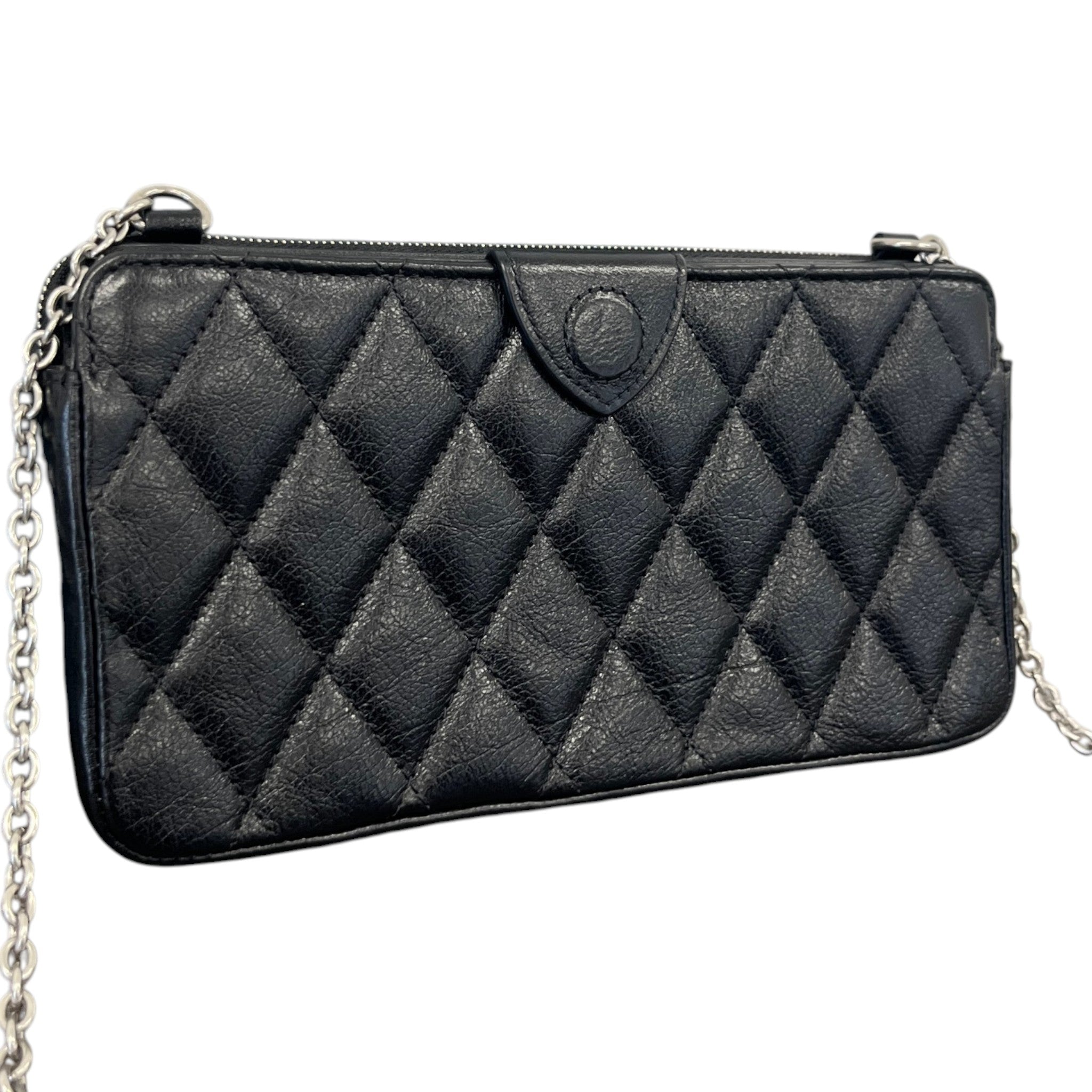 Women's East West Quilted Pouch Bag Black