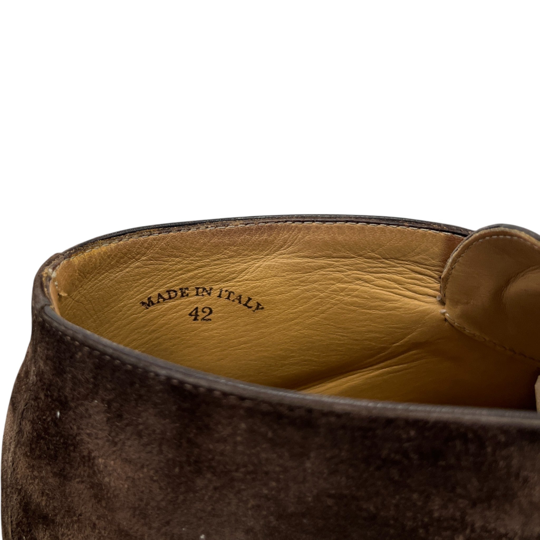 Men's Open Walk Ankle Loafers Brown Size EU 42 / UK 8