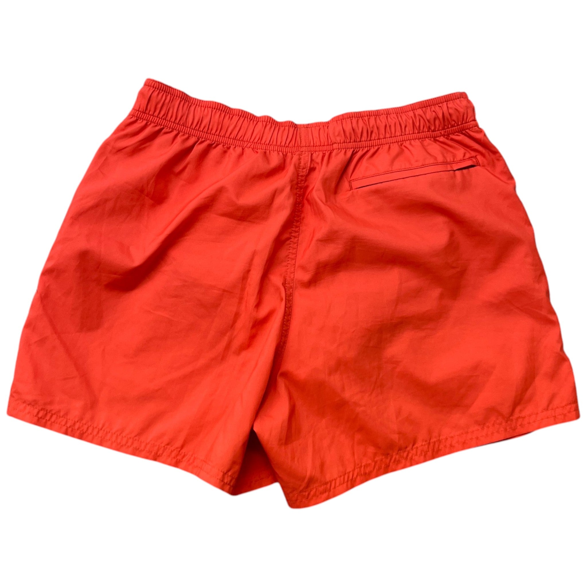 Men's Logo Print Swim Shorts Orange Size M