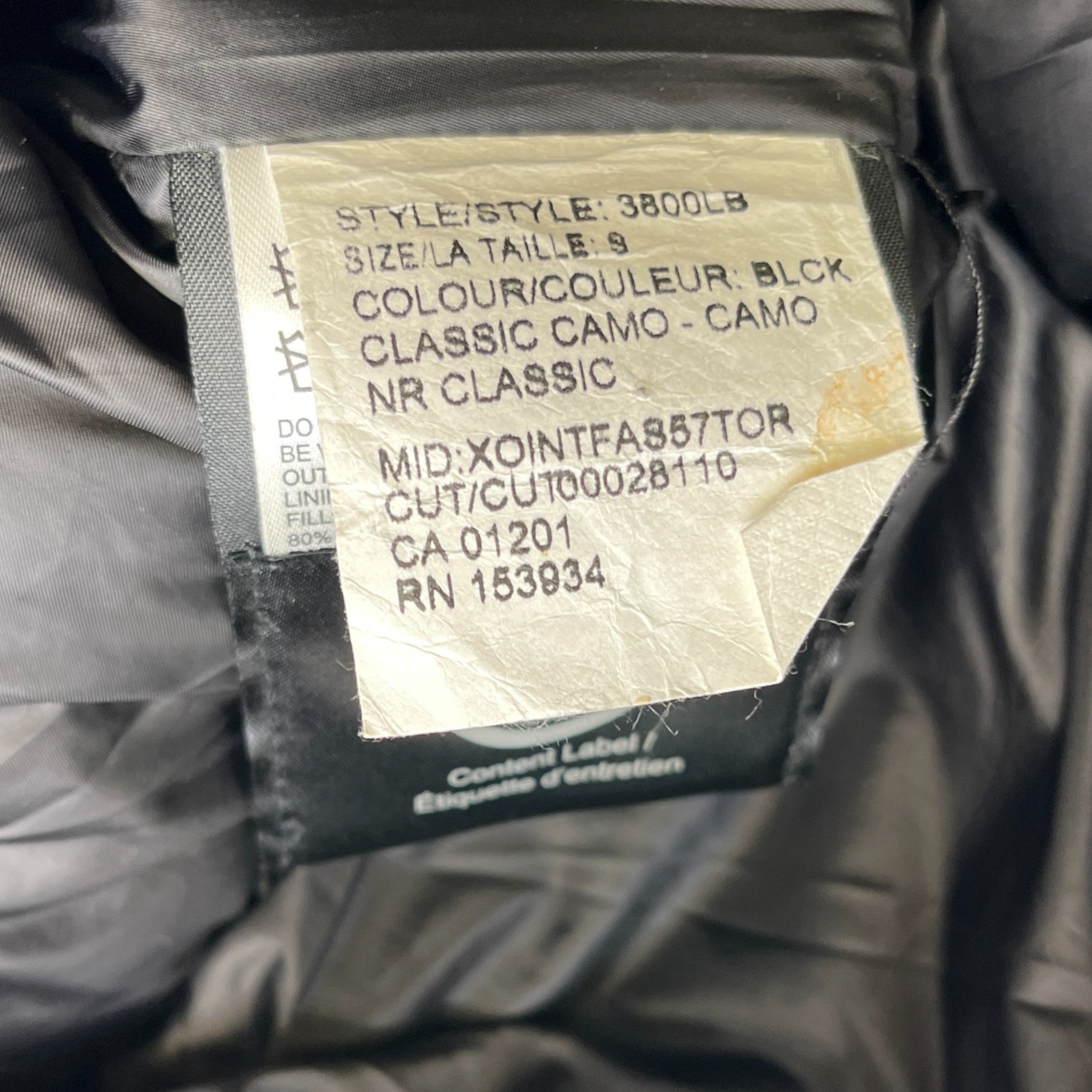 Men's Rideau Down Jacket Grey Size S