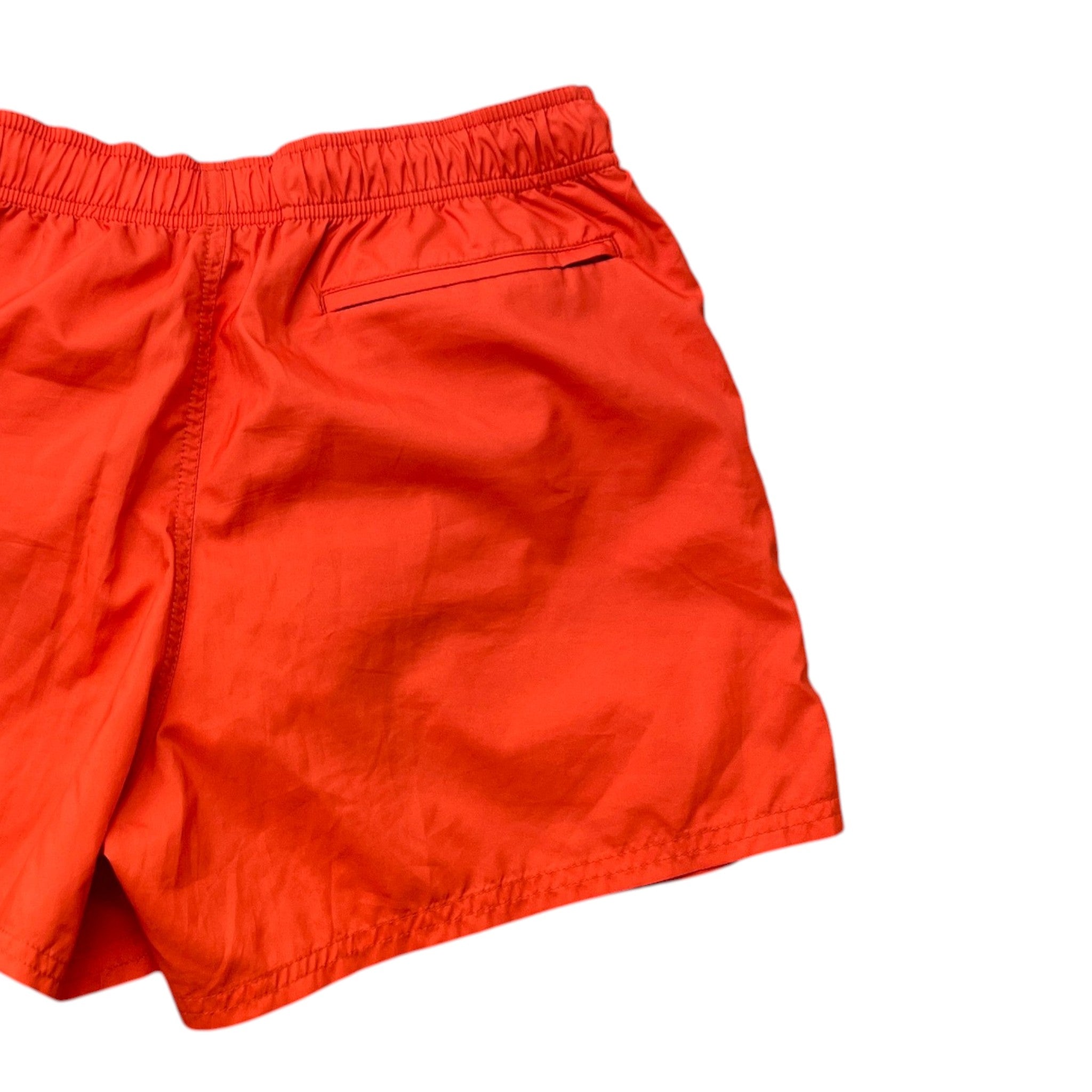 Men's Logo Print Swim Shorts Orange Size M