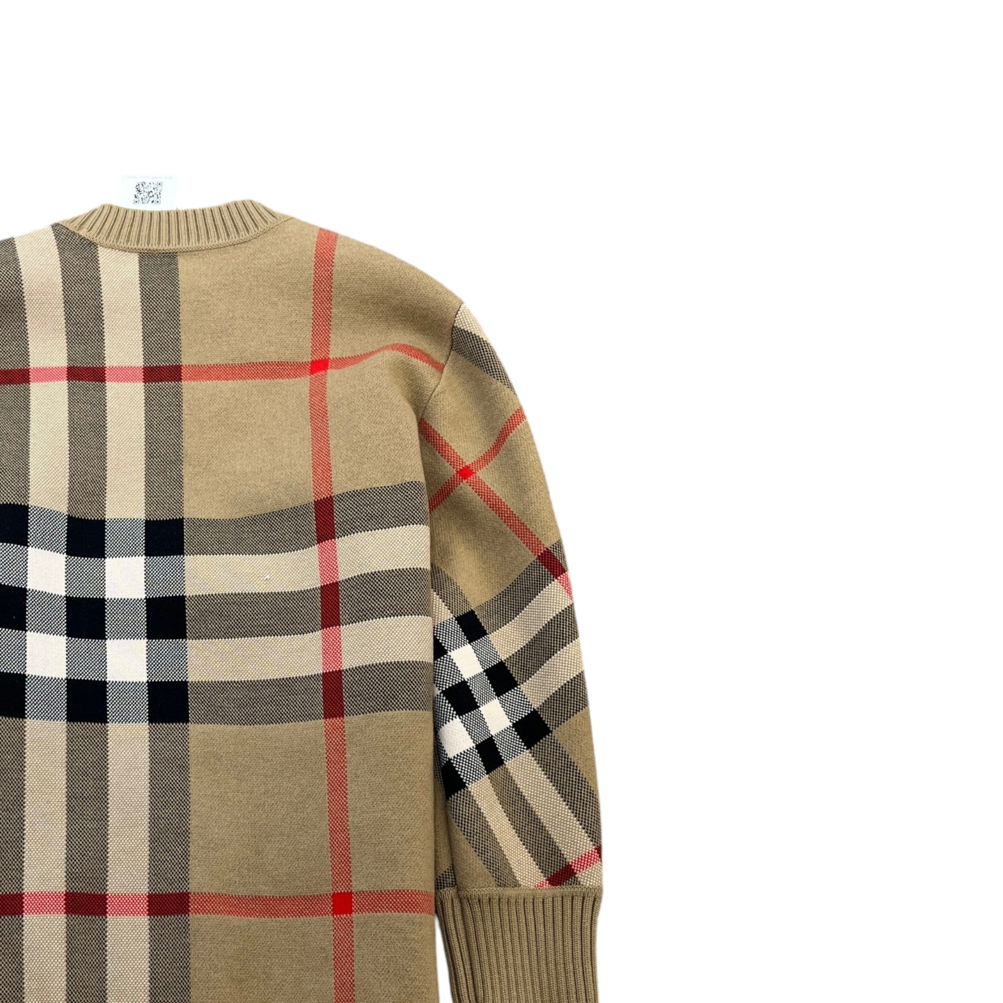 Women's Checkered Jumper Beige Size XS