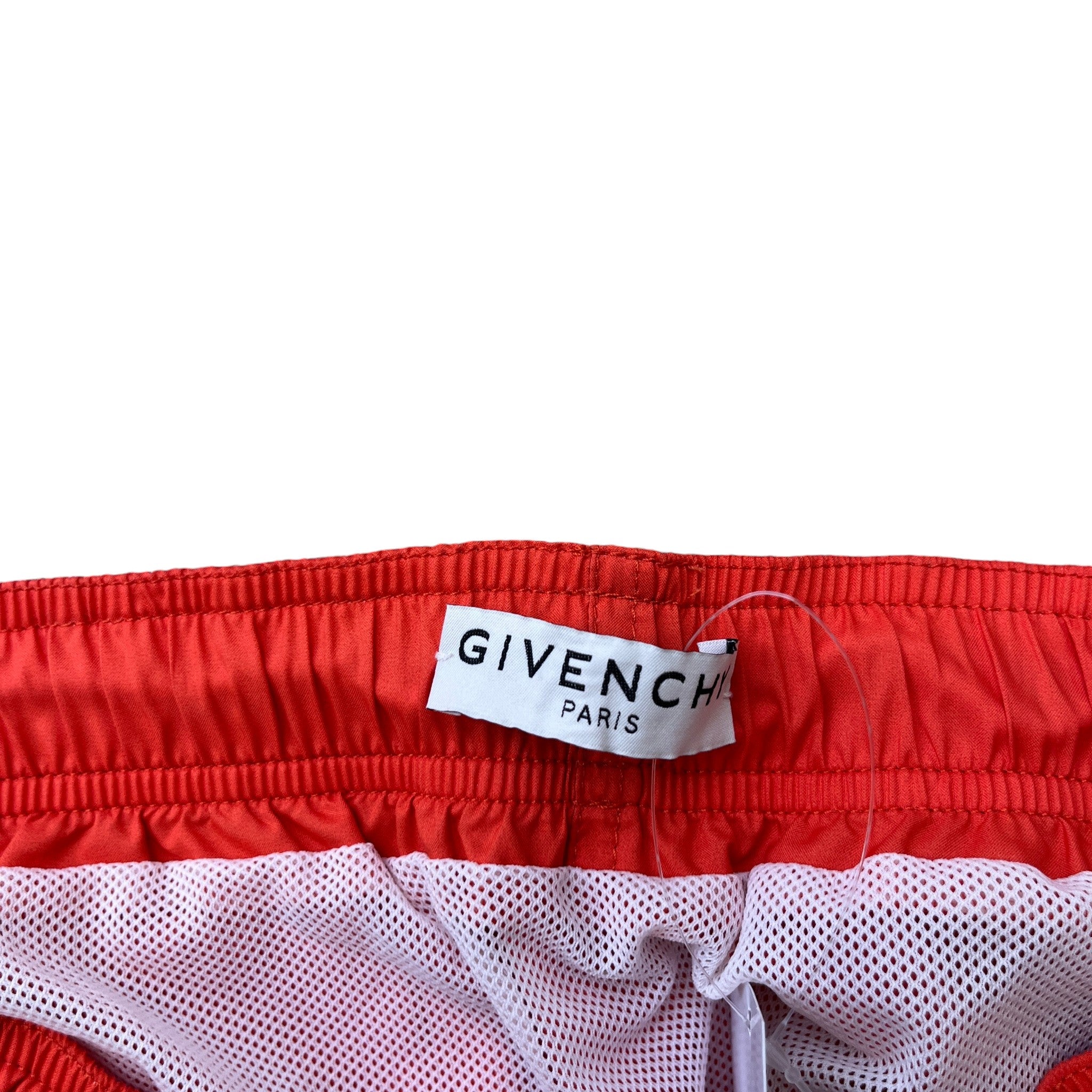 Men's Logo Print Swim Shorts Orange Size M