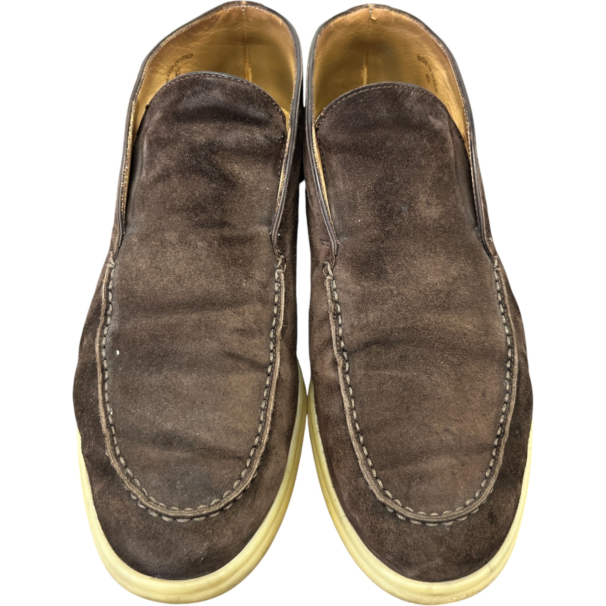 Men's Open Walk Ankle Loafers Brown Size EU 42 / UK 8