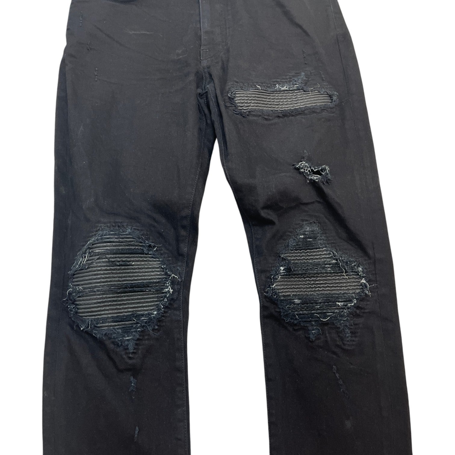 Men's Distressed Mx1 Jeans Black Size Waist 32"