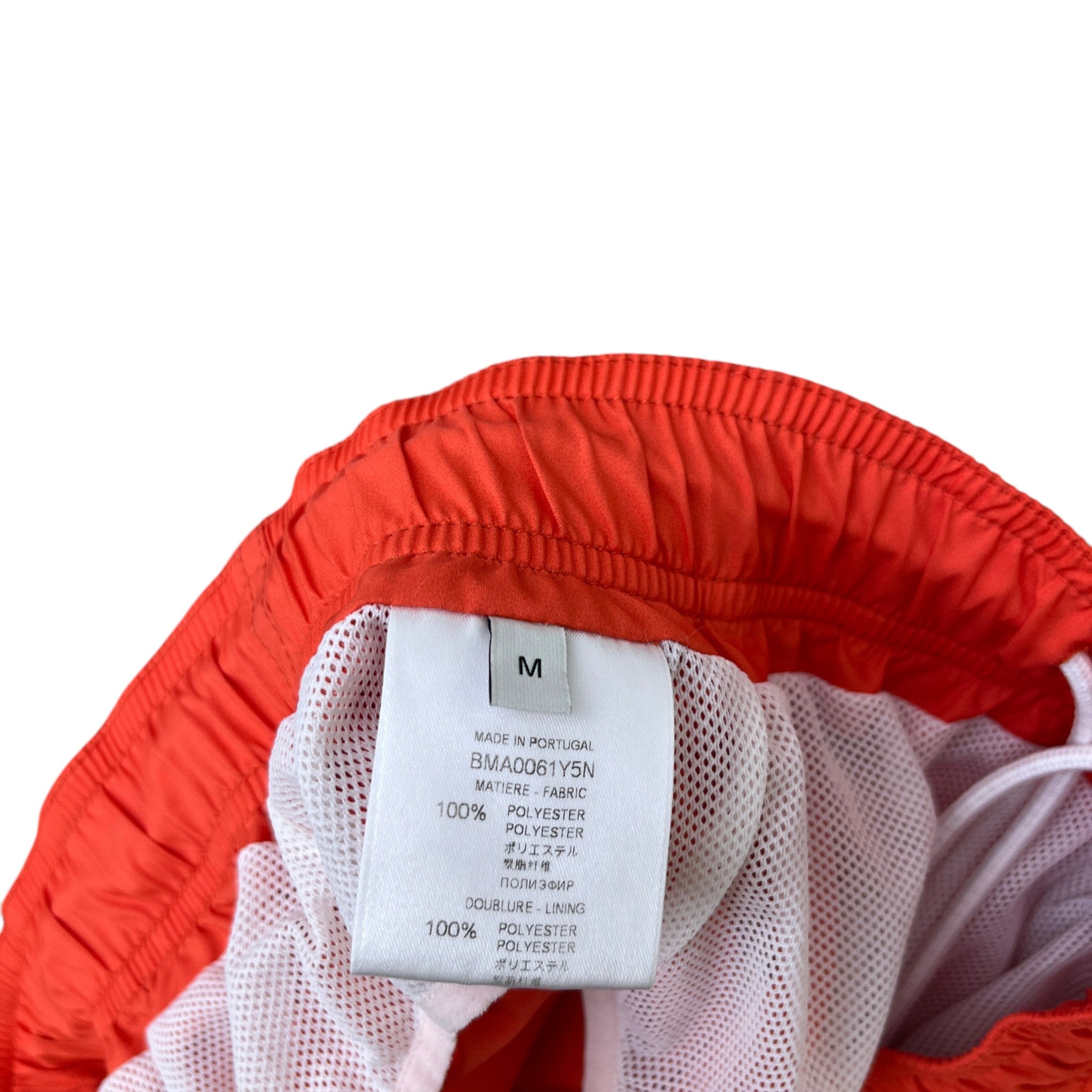 Men's Logo Print Swim Shorts Orange Size M