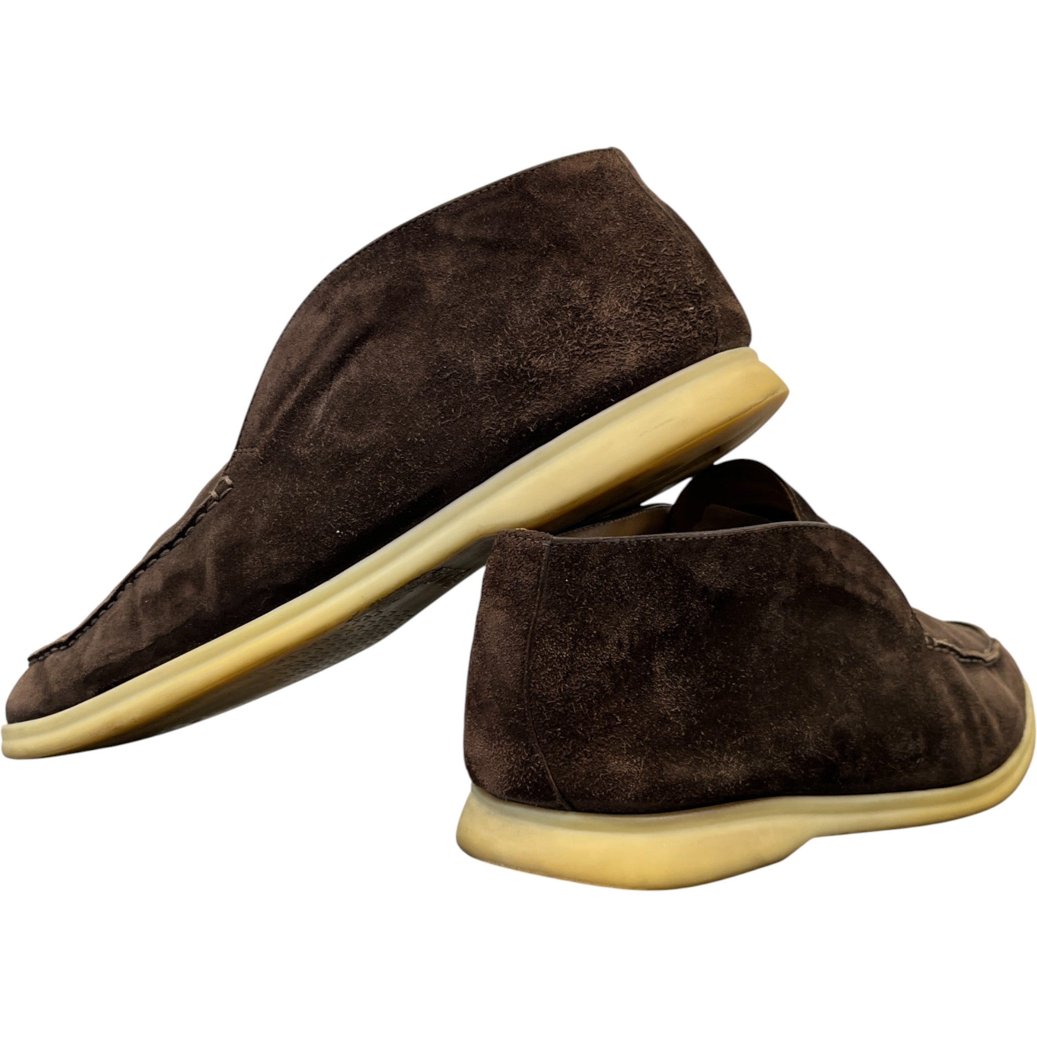 Men's Open Walk Ankle Loafers Brown Size EU 42 / UK 8