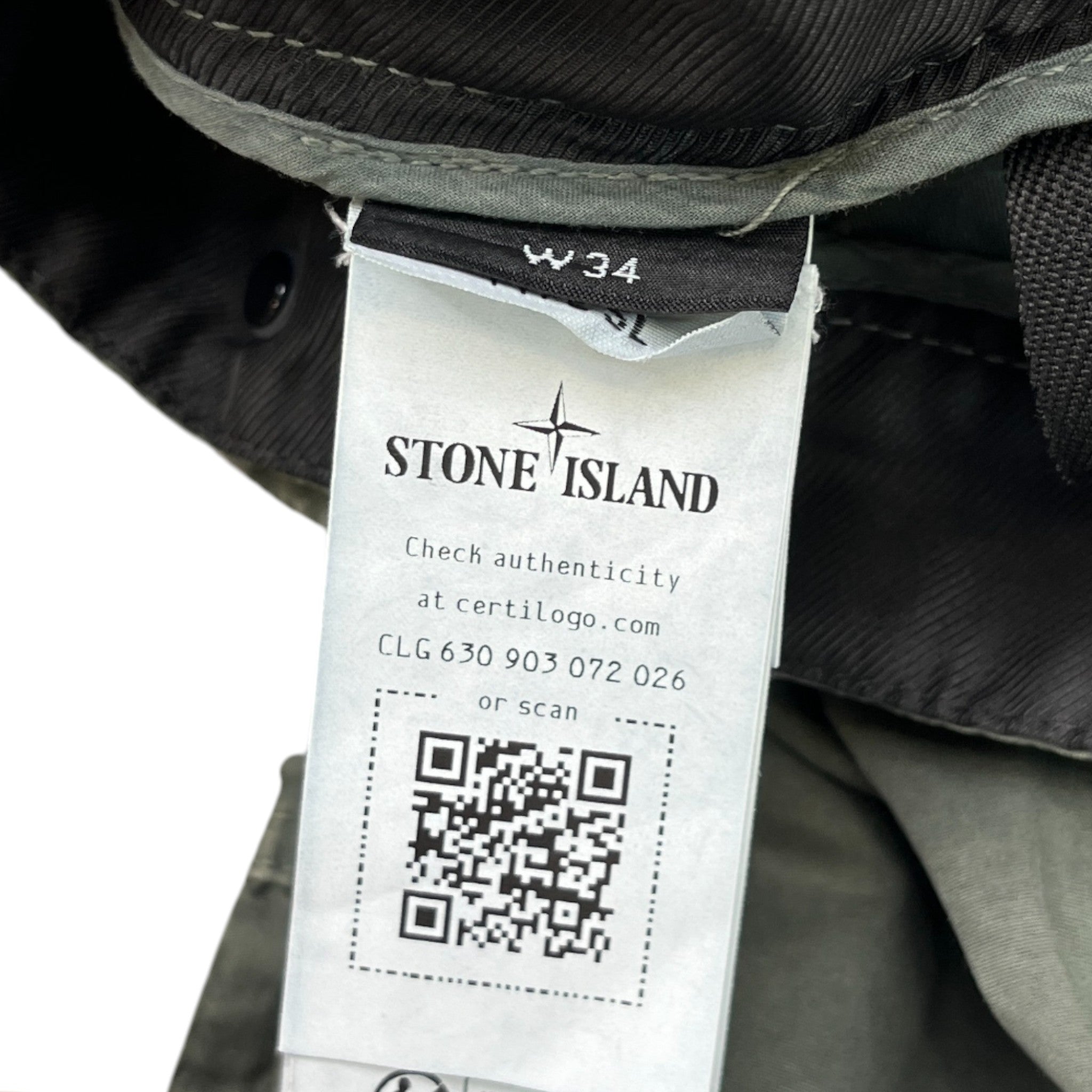 Men's Applique Logo Shorts Khaki Size Waist 34"