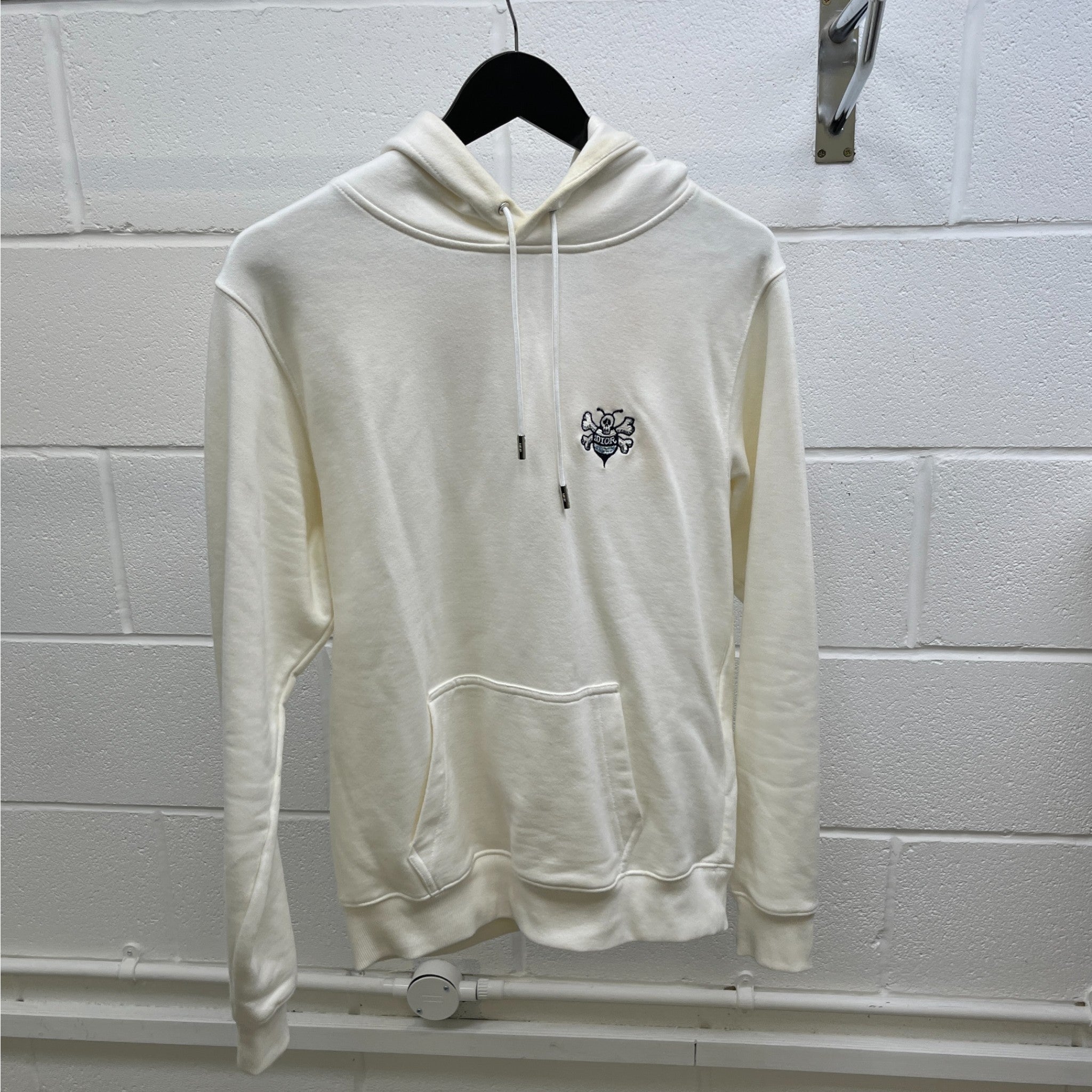 Men's X Kaws Bee Embroidered Hoodie White Size XS