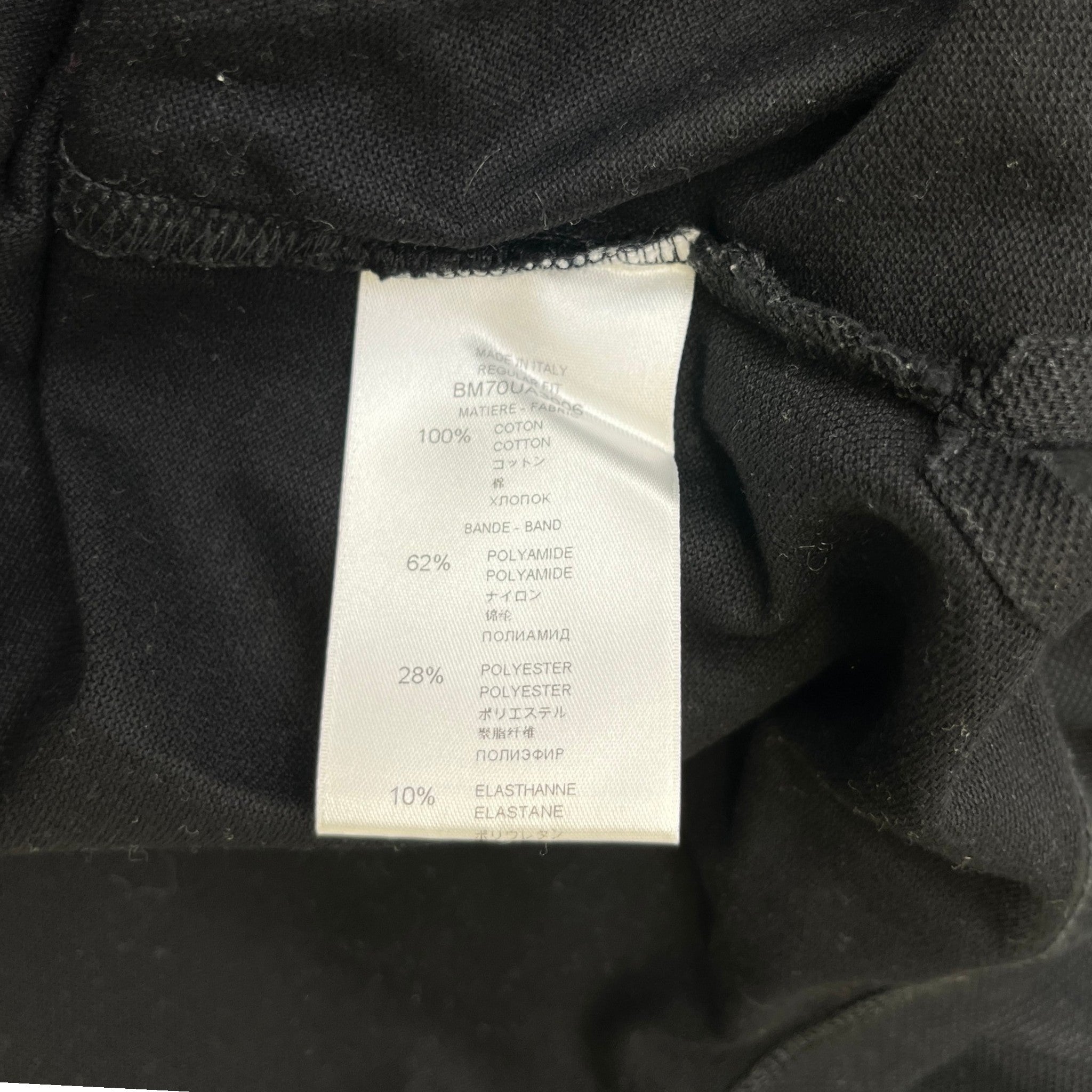 Men's Logo Strip Polo Shirt Black Size S