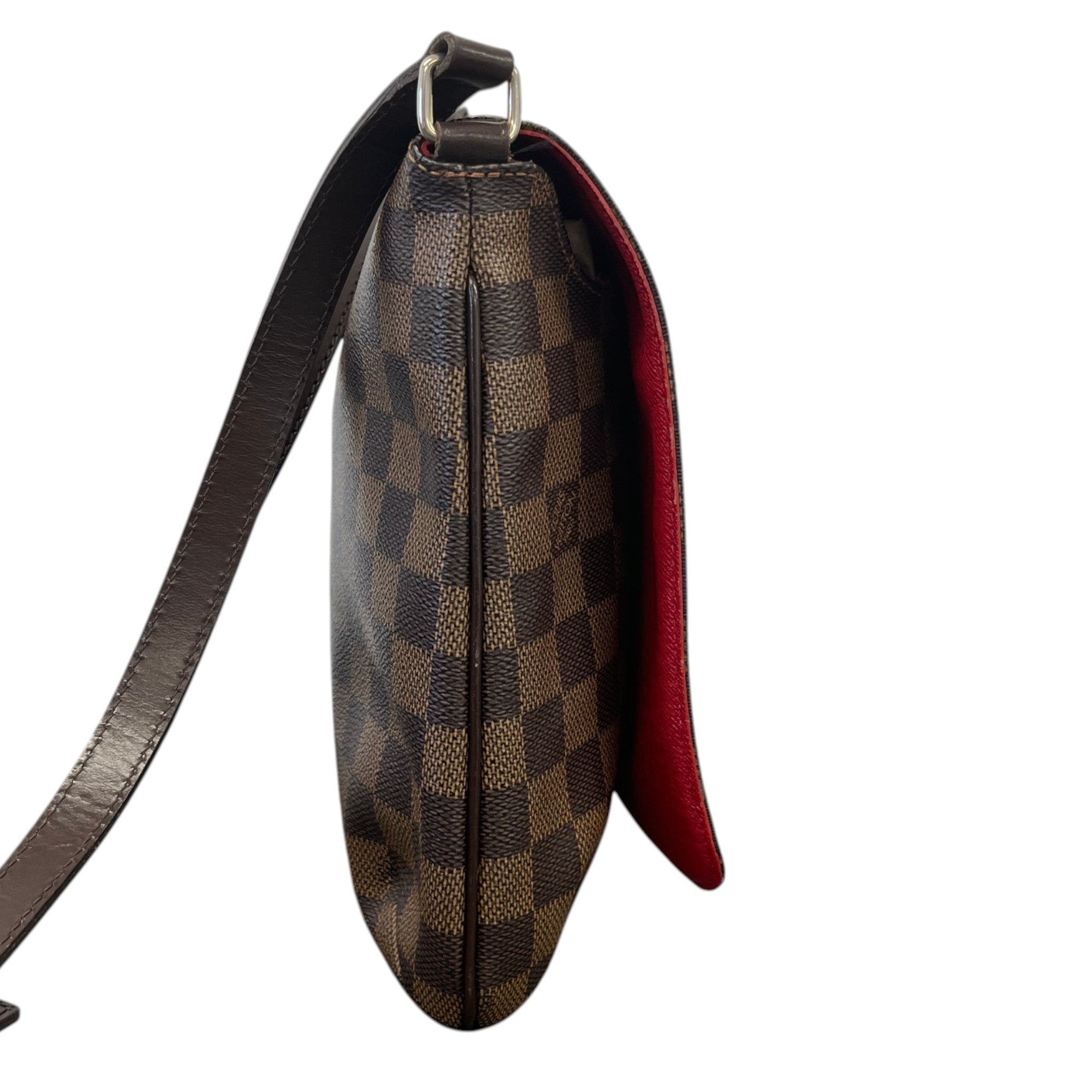 Women's Damier Ebene Musette Salsa Handbag Brown