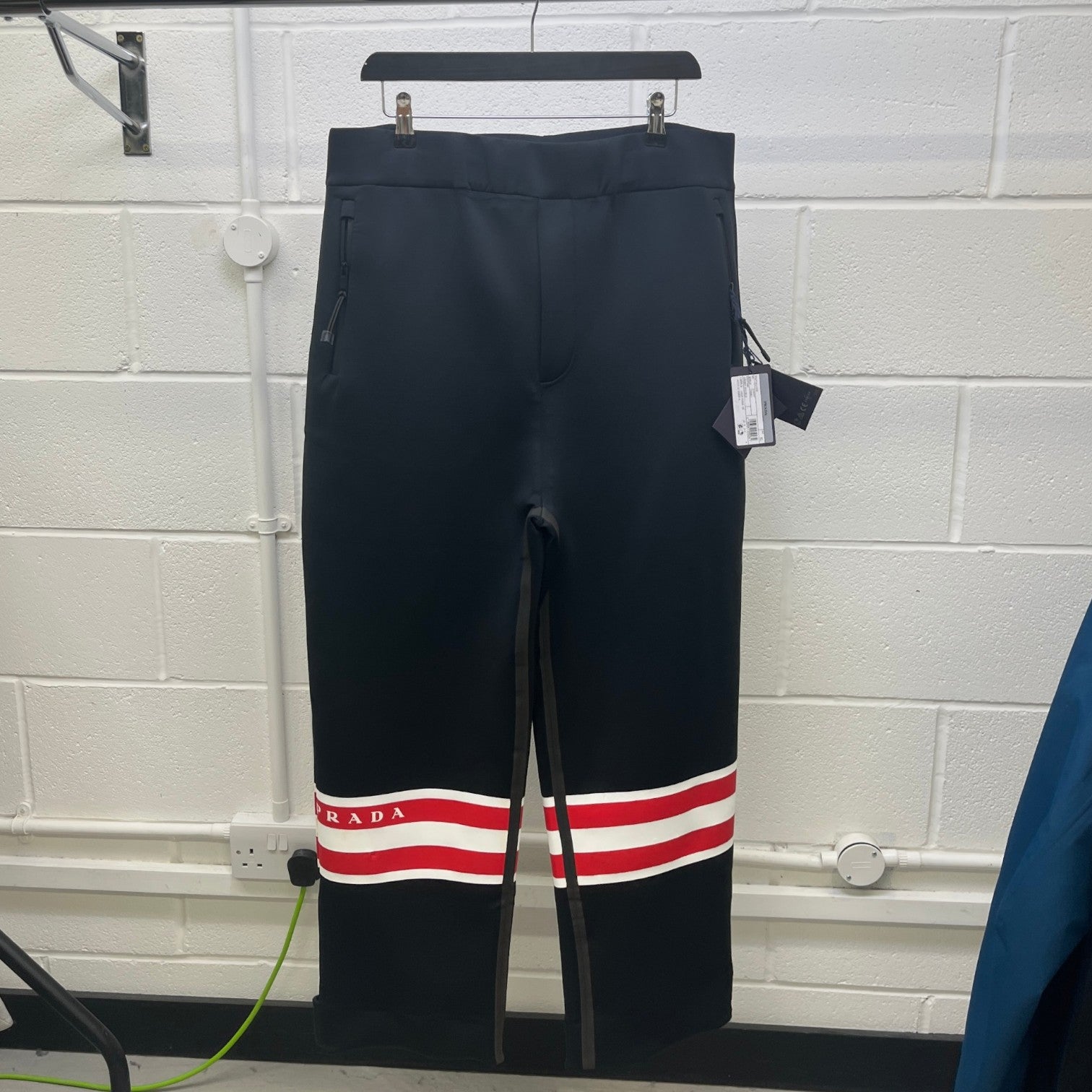 Men's Jersey Double Technical Trousers Black Size XL