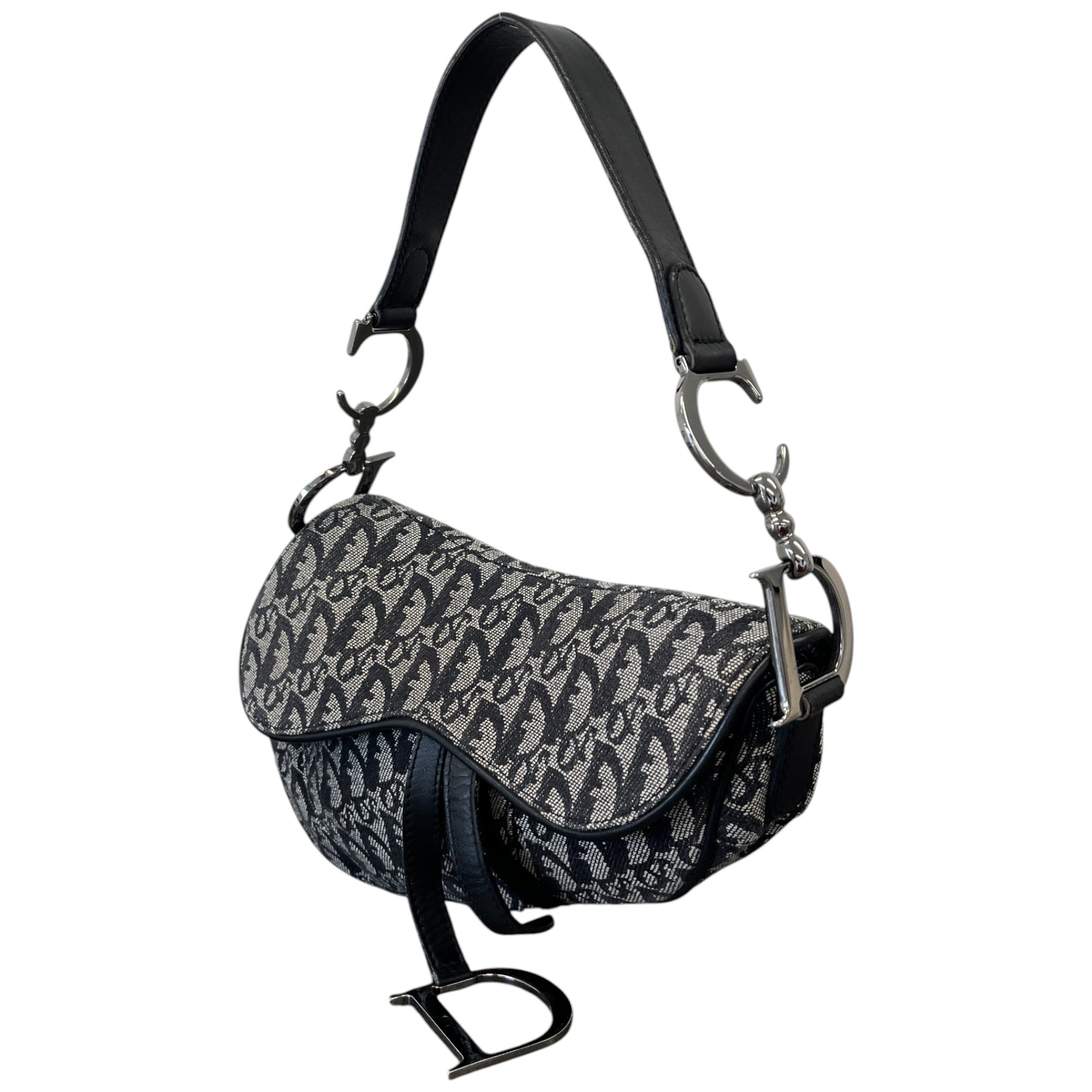 Women's Vintage Oblique Saddle Bag Navy