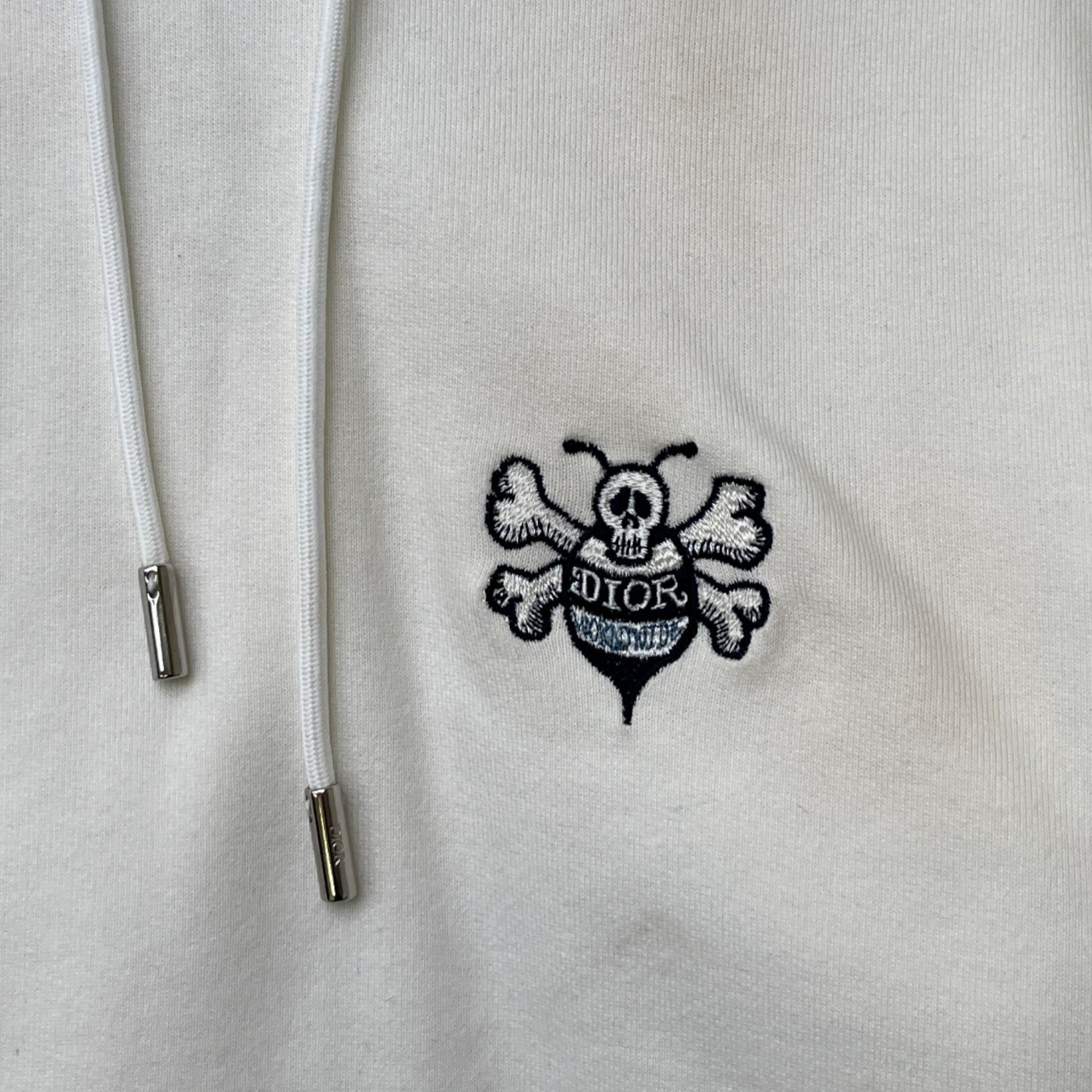 Men's X Kaws Bee Embroidered Hoodie White Size XS